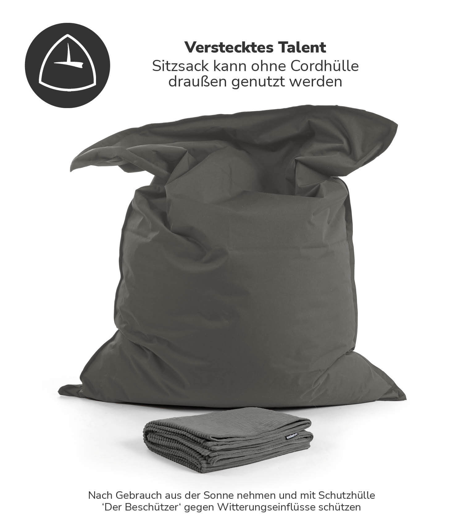 Sitzsack XXL mit Cord Cover Bean Bag Riesensitzsack Bodenkissen