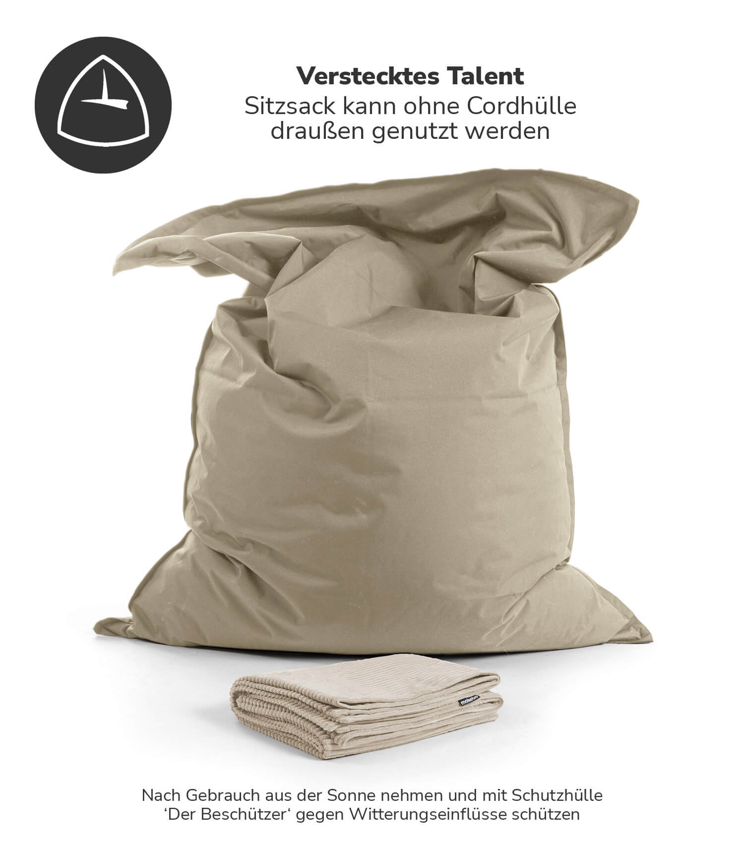 Sitzsack XXL mit Cord Cover Bean Bag Riesensitzsack Bodenkissen