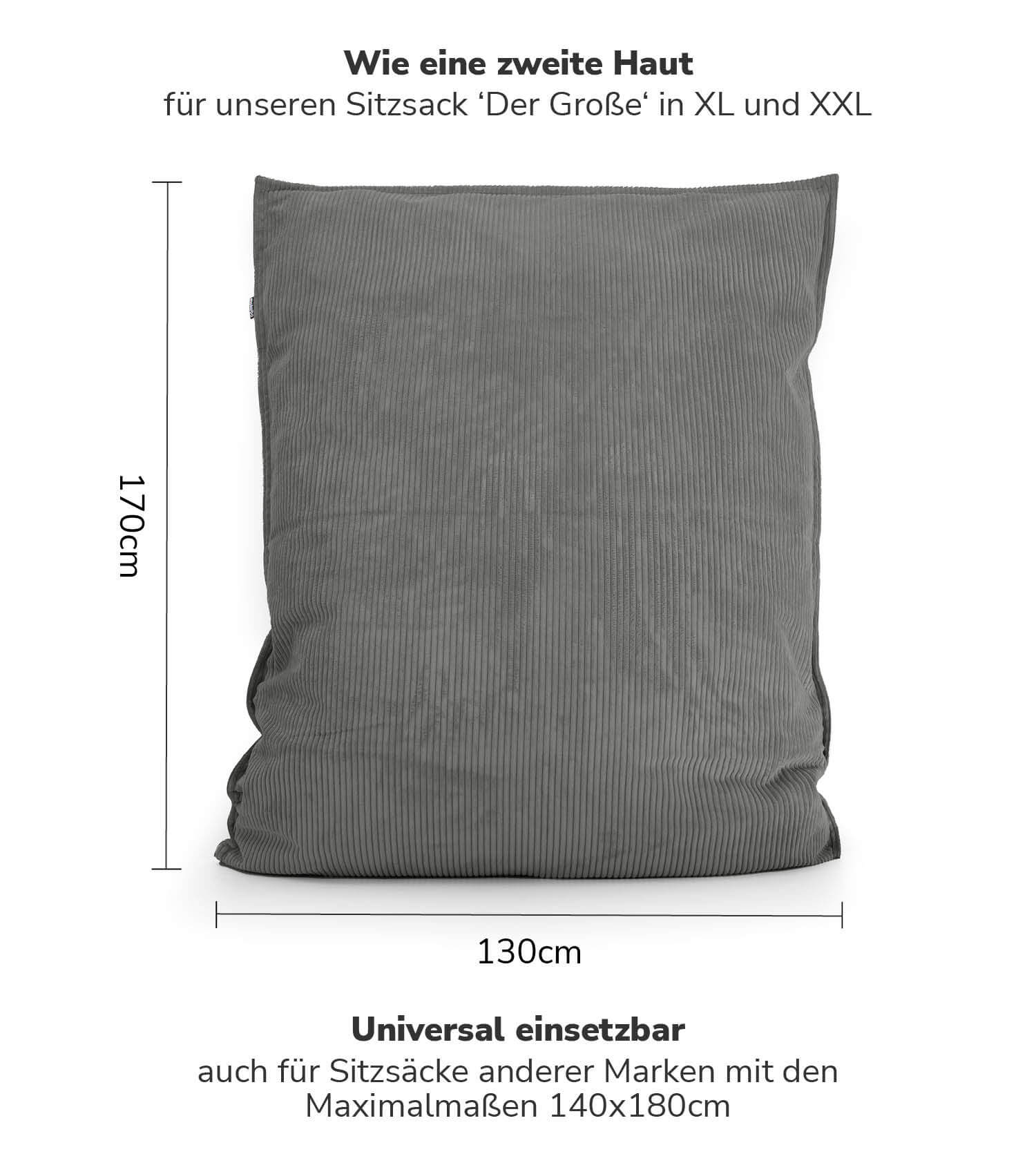 Cord Bezug Sitzsackcover Sitzsack Hülle Bean Bag Cover Sitzkissen