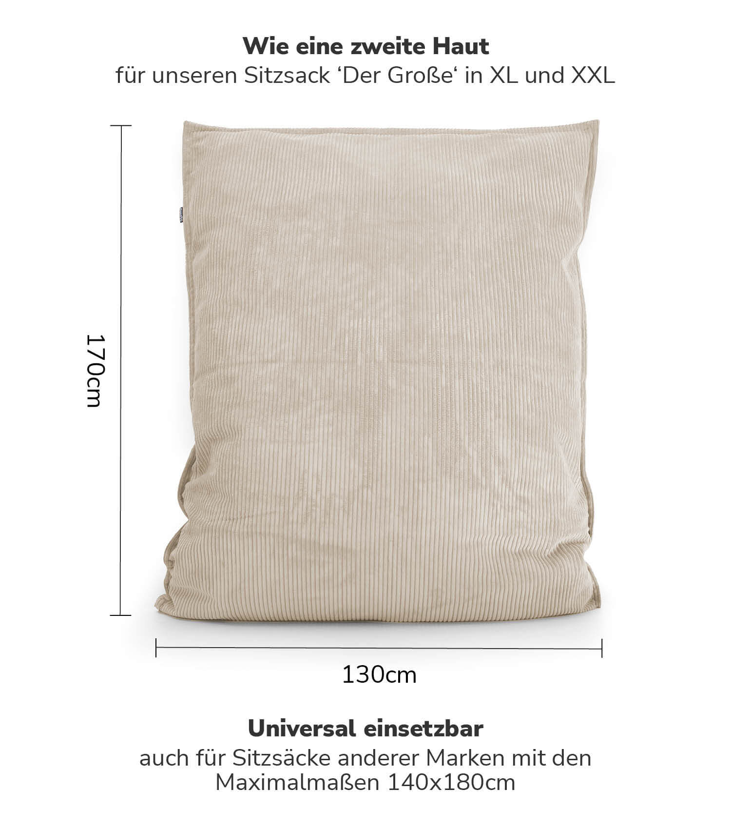 Cord Bezug Sitzsackcover Sitzsack Hülle Bean Bag Cover Sitzkissen