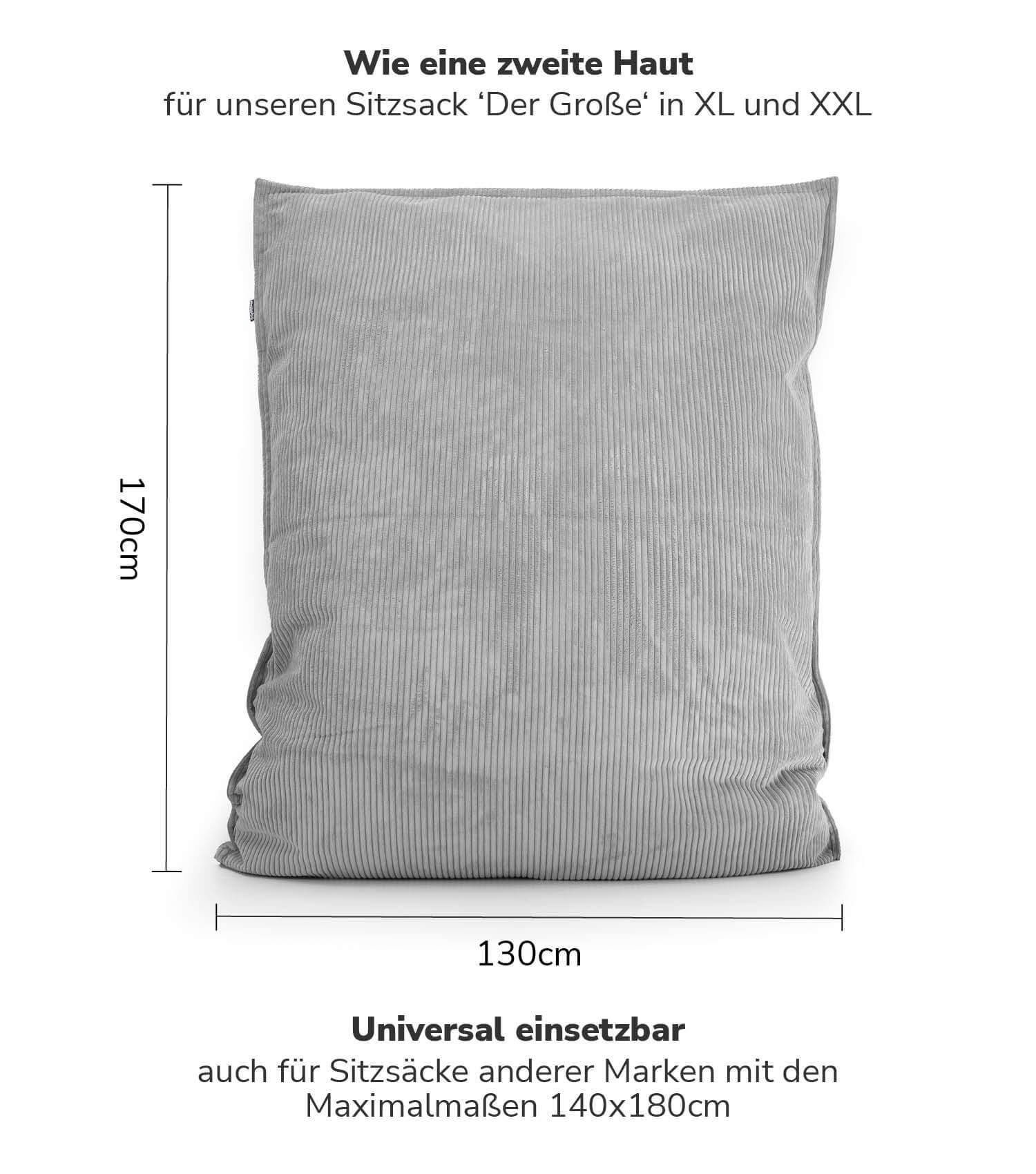 Cord Bezug Sitzsackcover Sitzsack Hülle Bean Bag Cover Sitzkissen