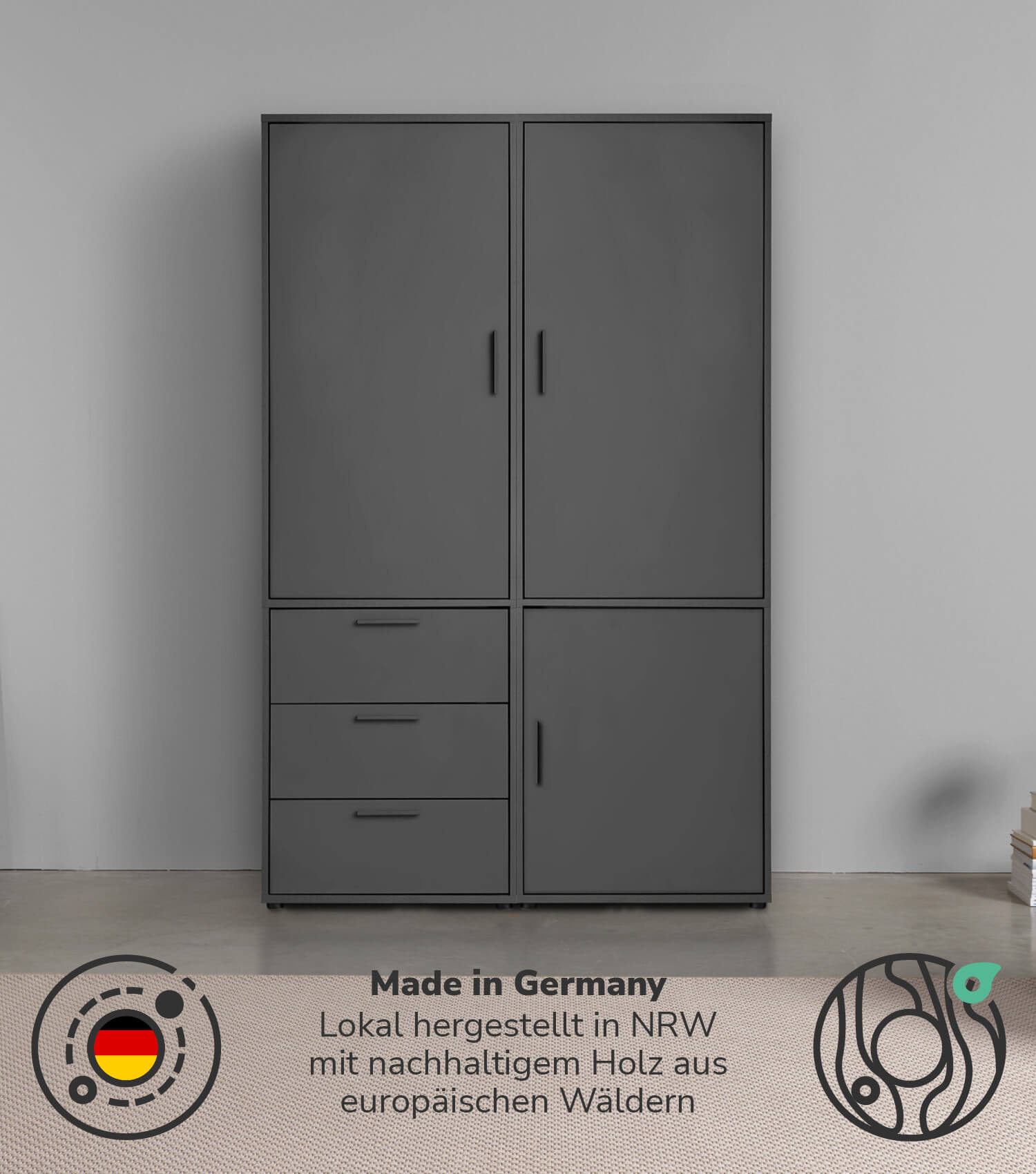 Kleiderschrank Garderobenschrank Schlafzimmerschrank Flurschrank