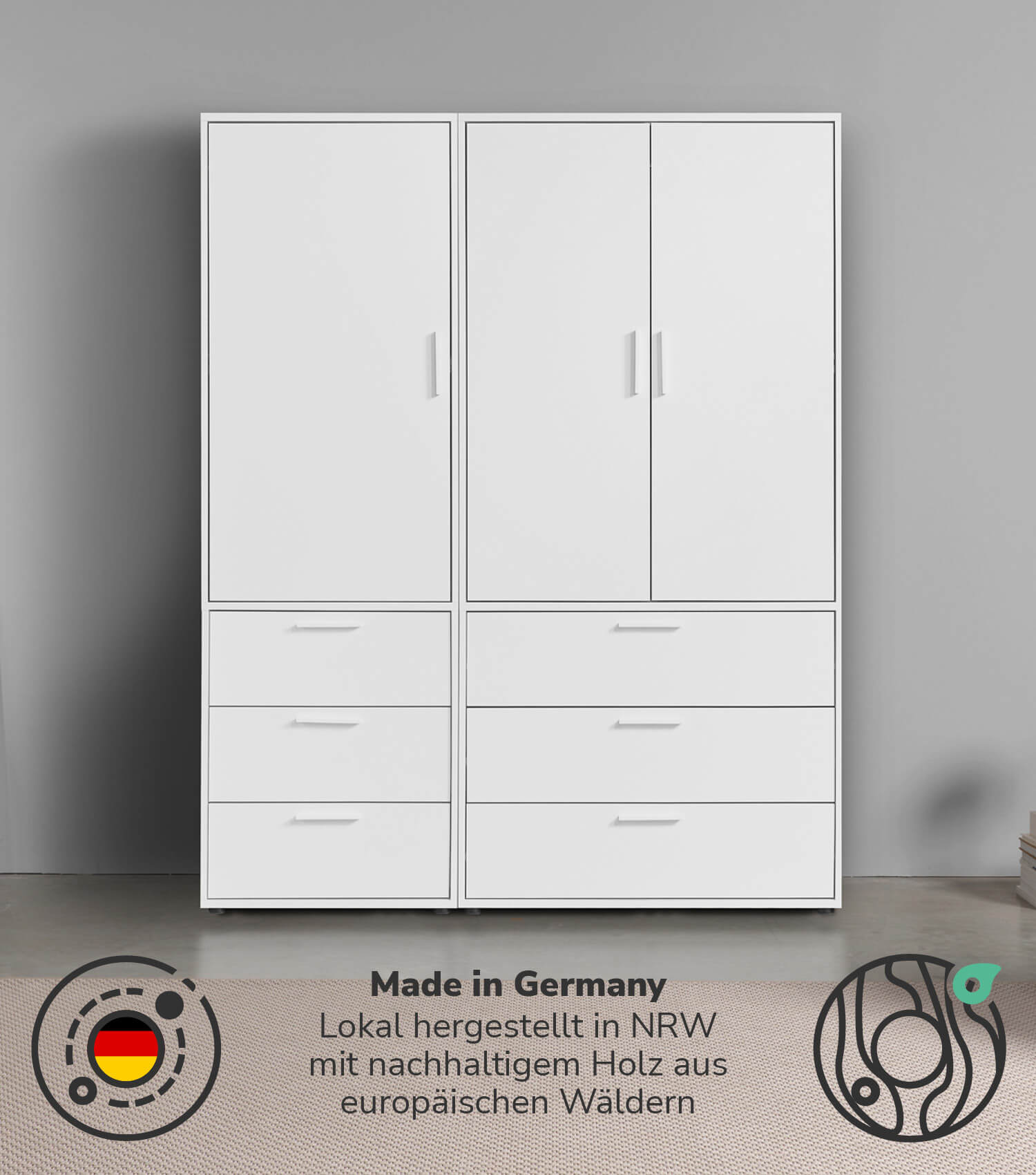 Kleiderschrank Garderobenschrank Schlafzimmerschrank Flurschrank