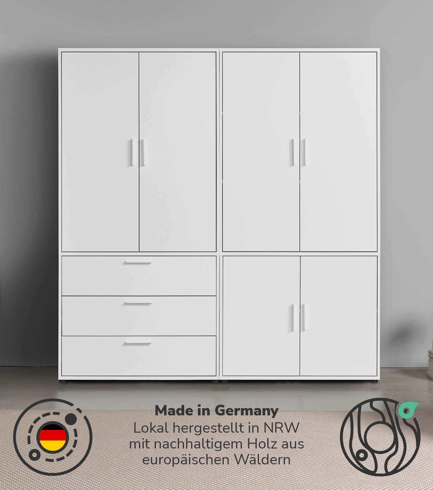 Kleiderschrank Garderobenschrank Schlafzimmerschrank Flurschrank