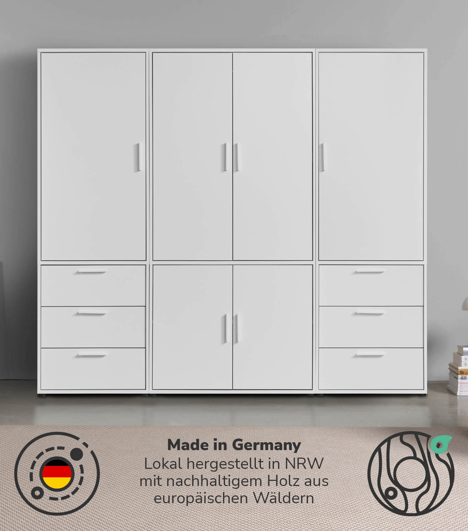 Kleiderschrank Garderobenschrank Schlafzimmerschrank Flurschrank