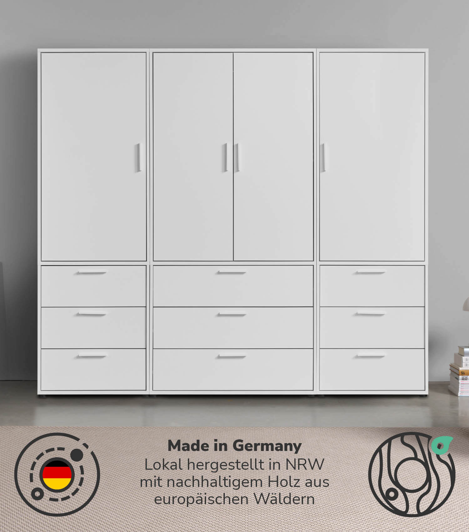 Kleiderschrank Garderobenschrank Schlafzimmerschrank Flurschrank