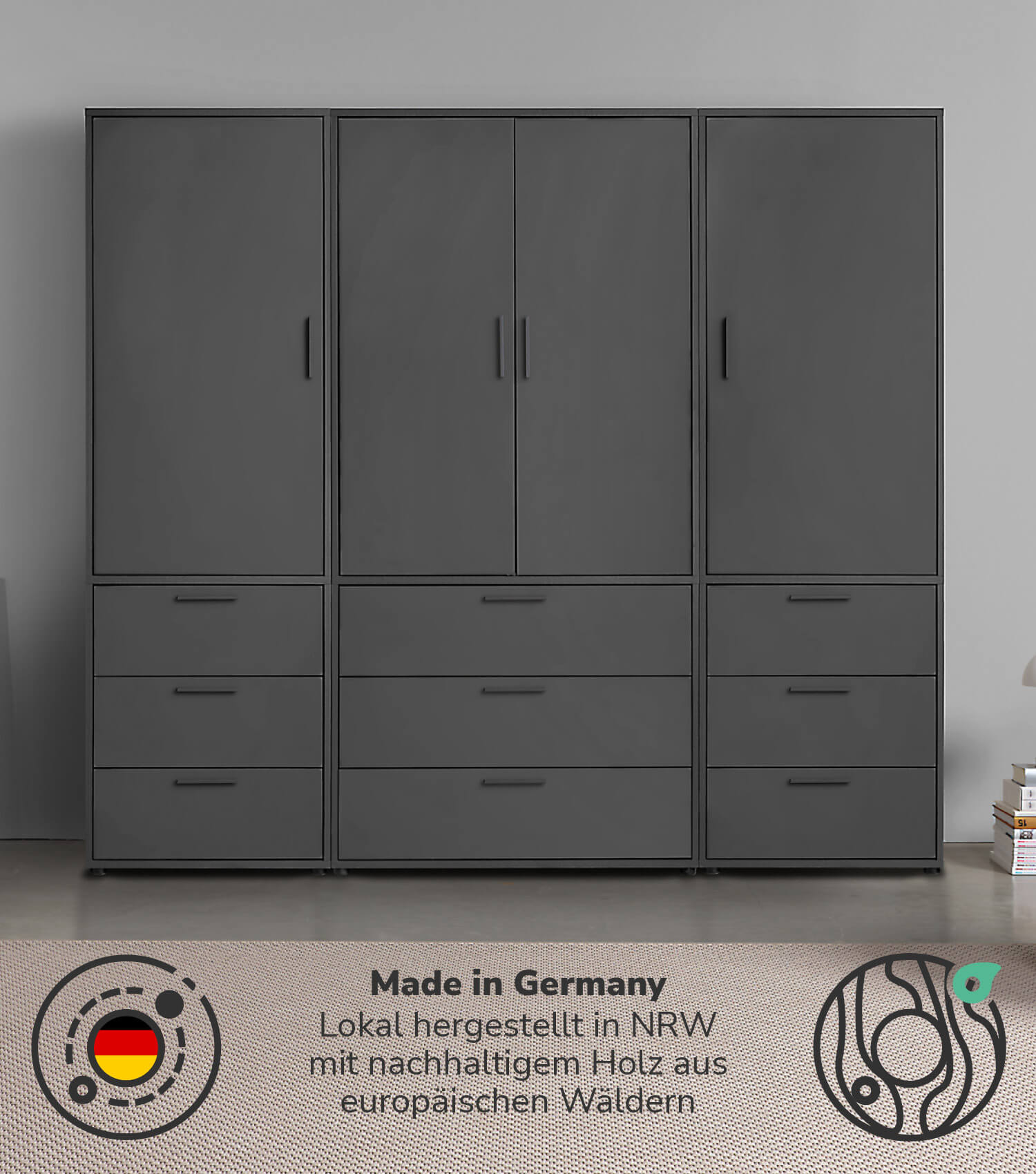 Kleiderschrank Garderobenschrank Schlafzimmerschrank Flurschrank