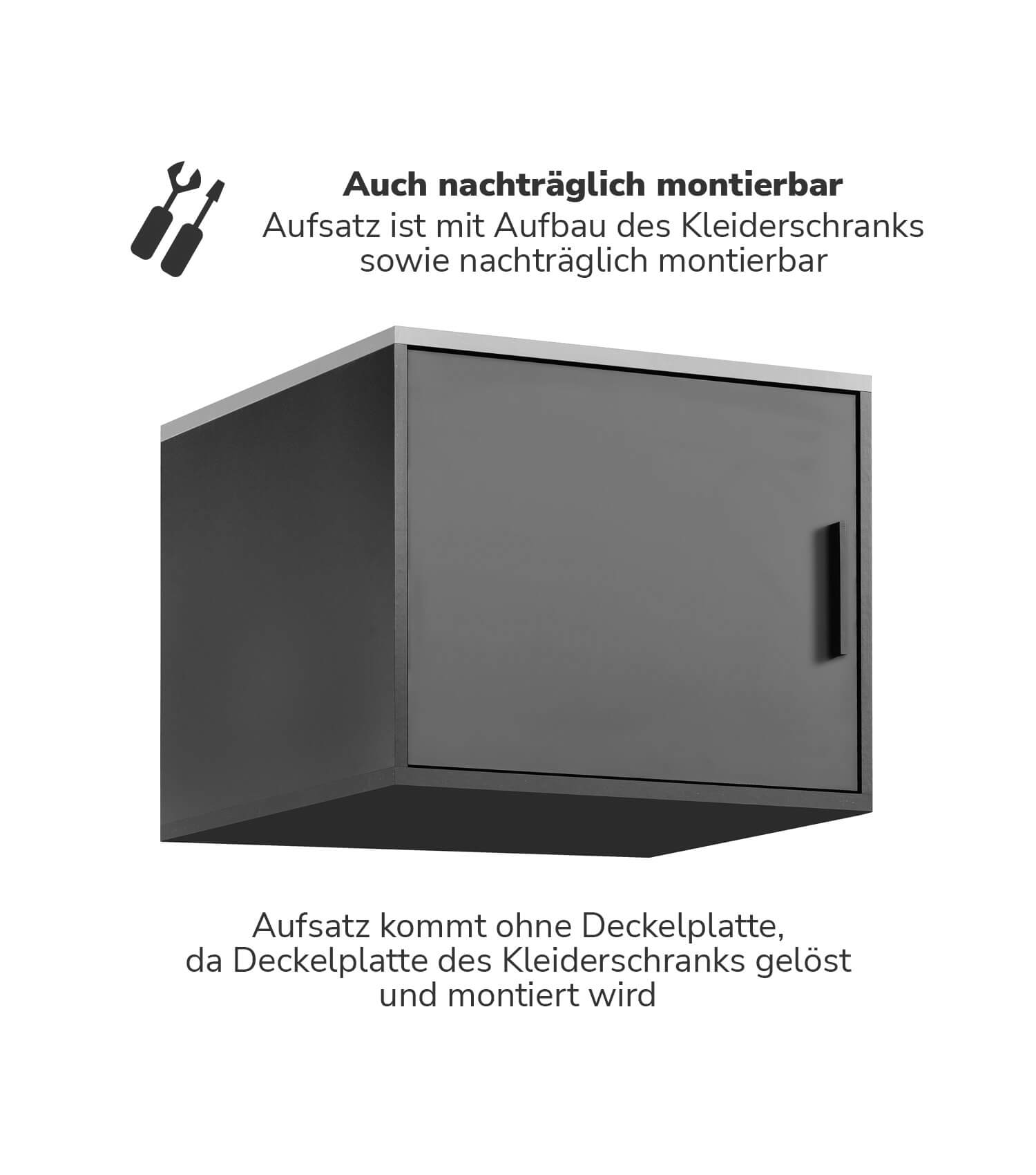 Kleiderschrankaufsatz Schrankaufsatz aufsatzschrank aufsatzregal