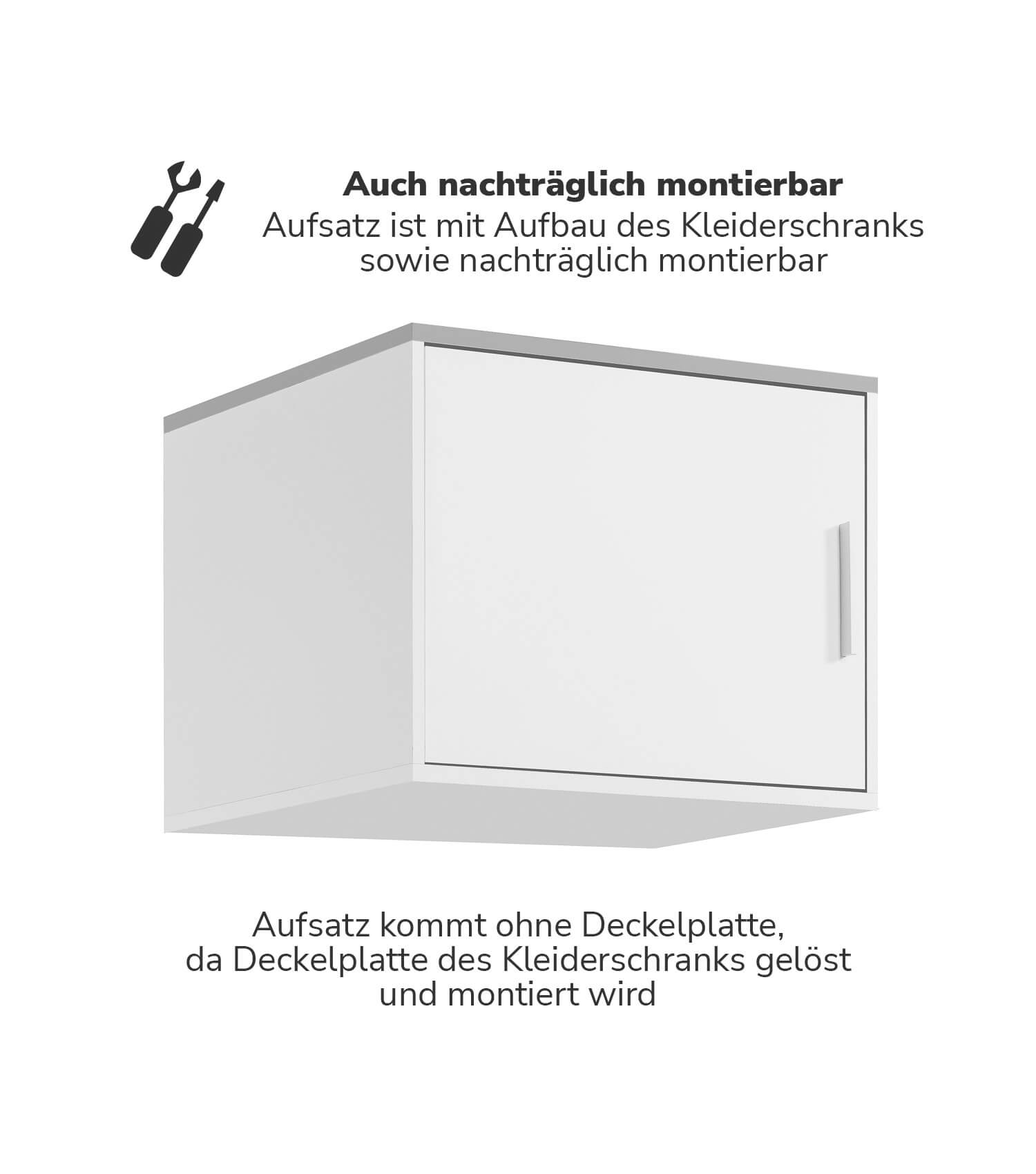 Kleiderschrankaufsatz Schrankaufsatz aufsatzschrank aufsatzregal