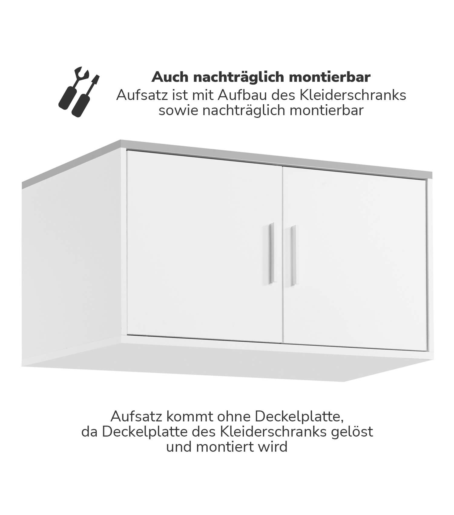 Kleiderschrankaufsatz Schrankaufsatz aufsatzschrank aufsatzregal