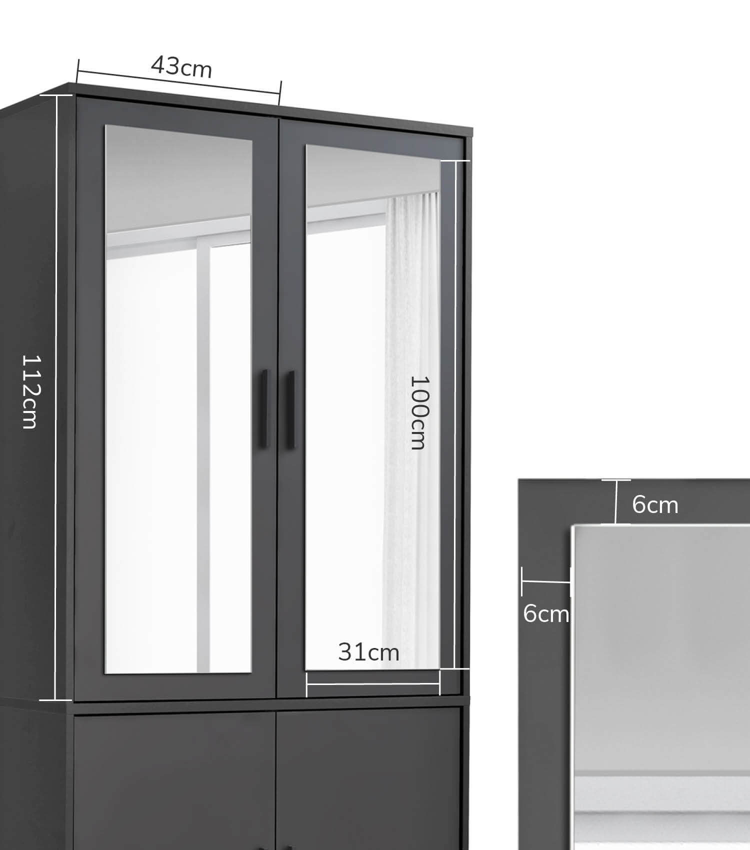 Kleiderschrank Spiegeltür Schranktür mit Spiegel Spiegelschrank Schrank