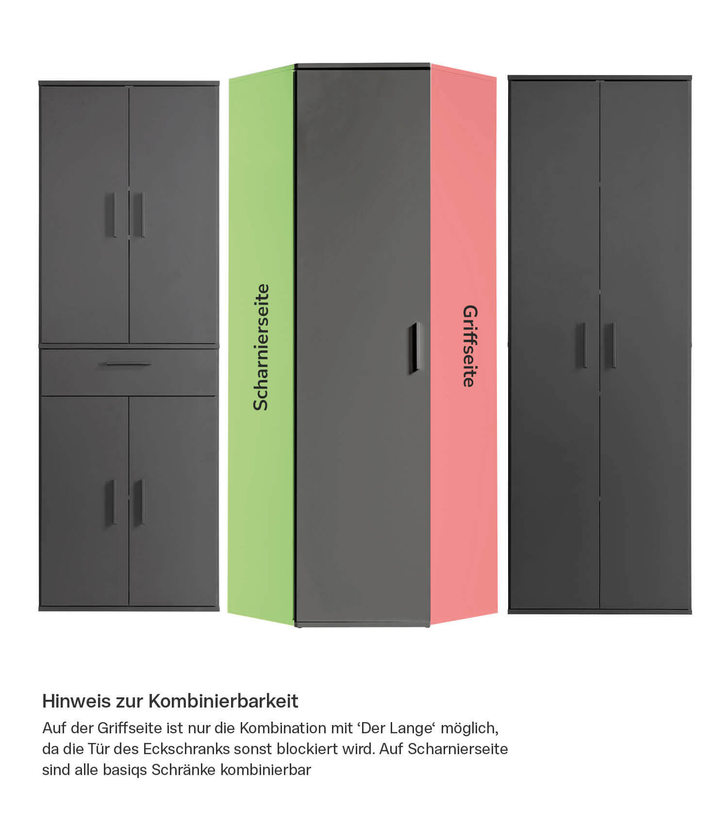 Eckschrank 'Der Lange' auch als Mehrzweckschrank oder Aktenschrank