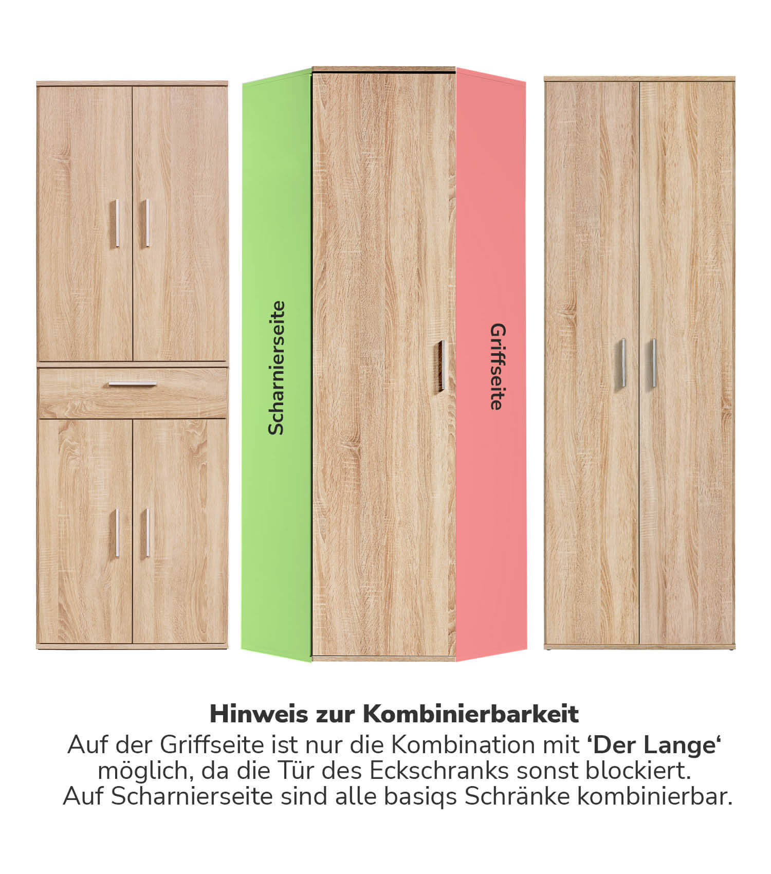Eckschrank 'Der Lange' auch als Mehrzweckschrank oder Aktenschrank