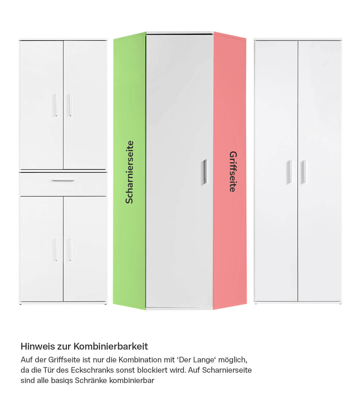 Eckschrank 'Der Lange' auch als Mehrzweckschrank oder Aktenschrank