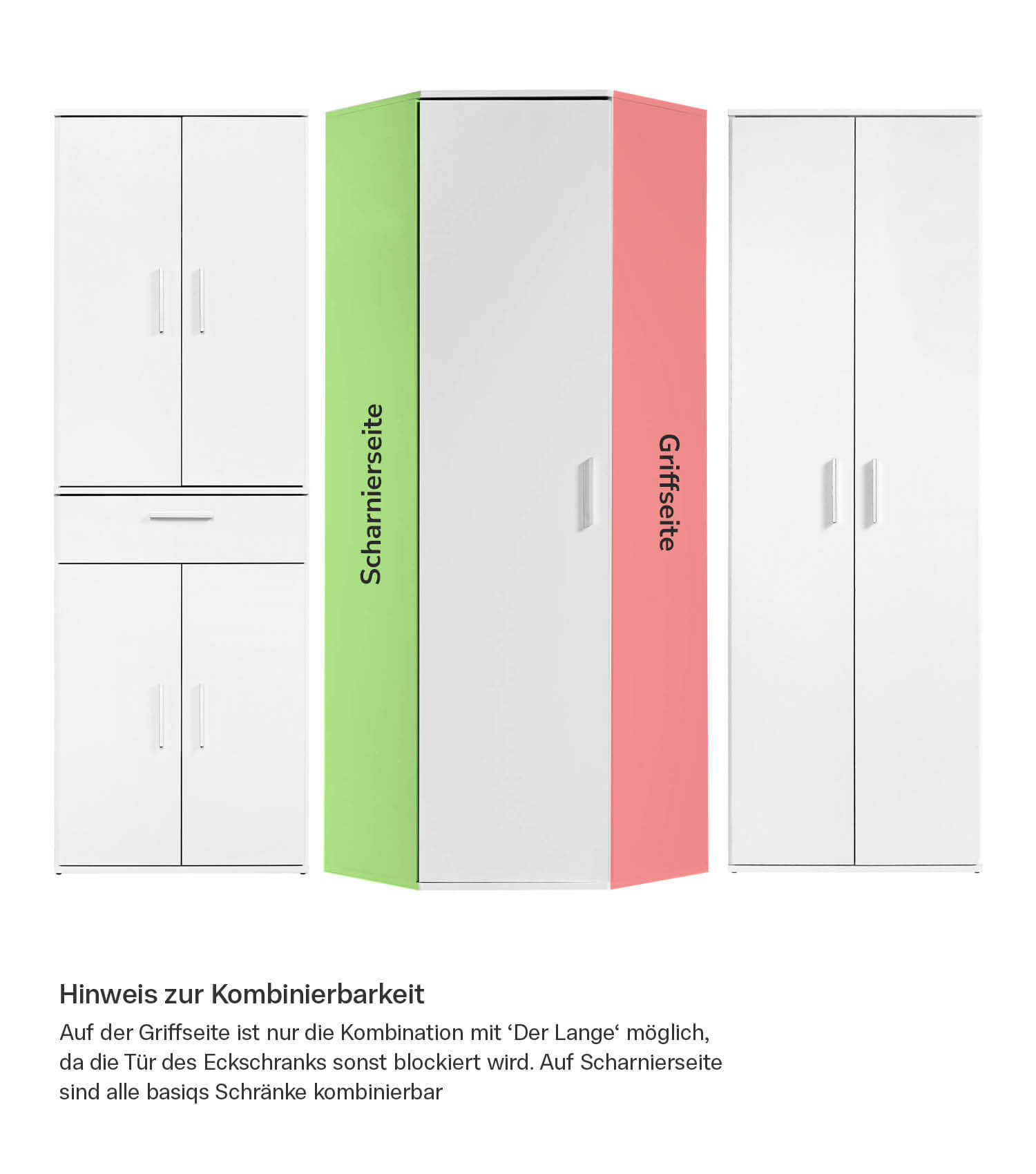 Eckschrank 'Der Lange' auch als Mehrzweckschrank oder Aktenschrank