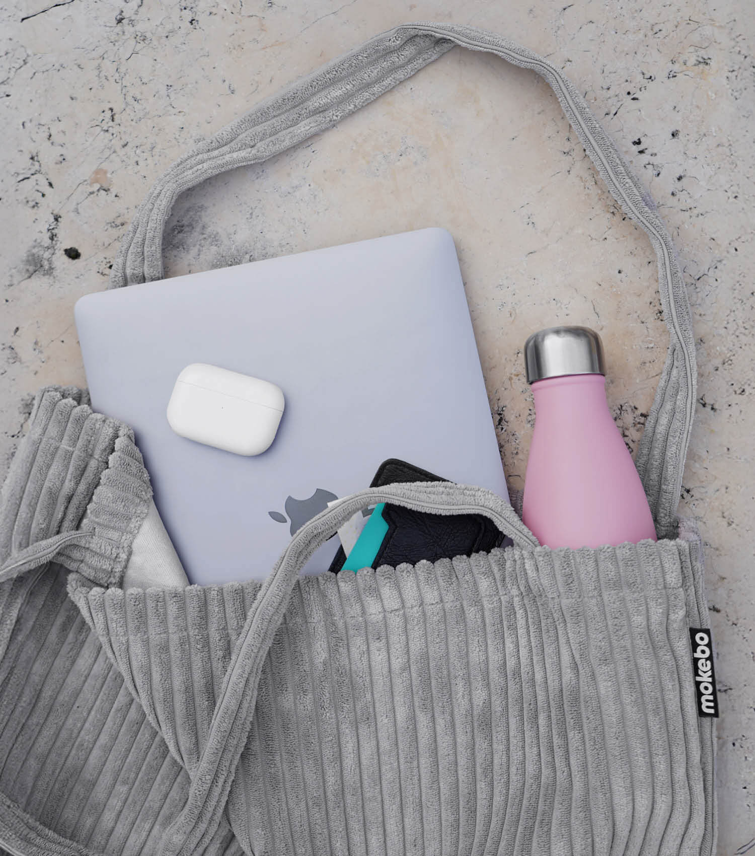 Tasche Cord Shopper Tote Bag Umhängetasche Einkaufstasche Beutel
