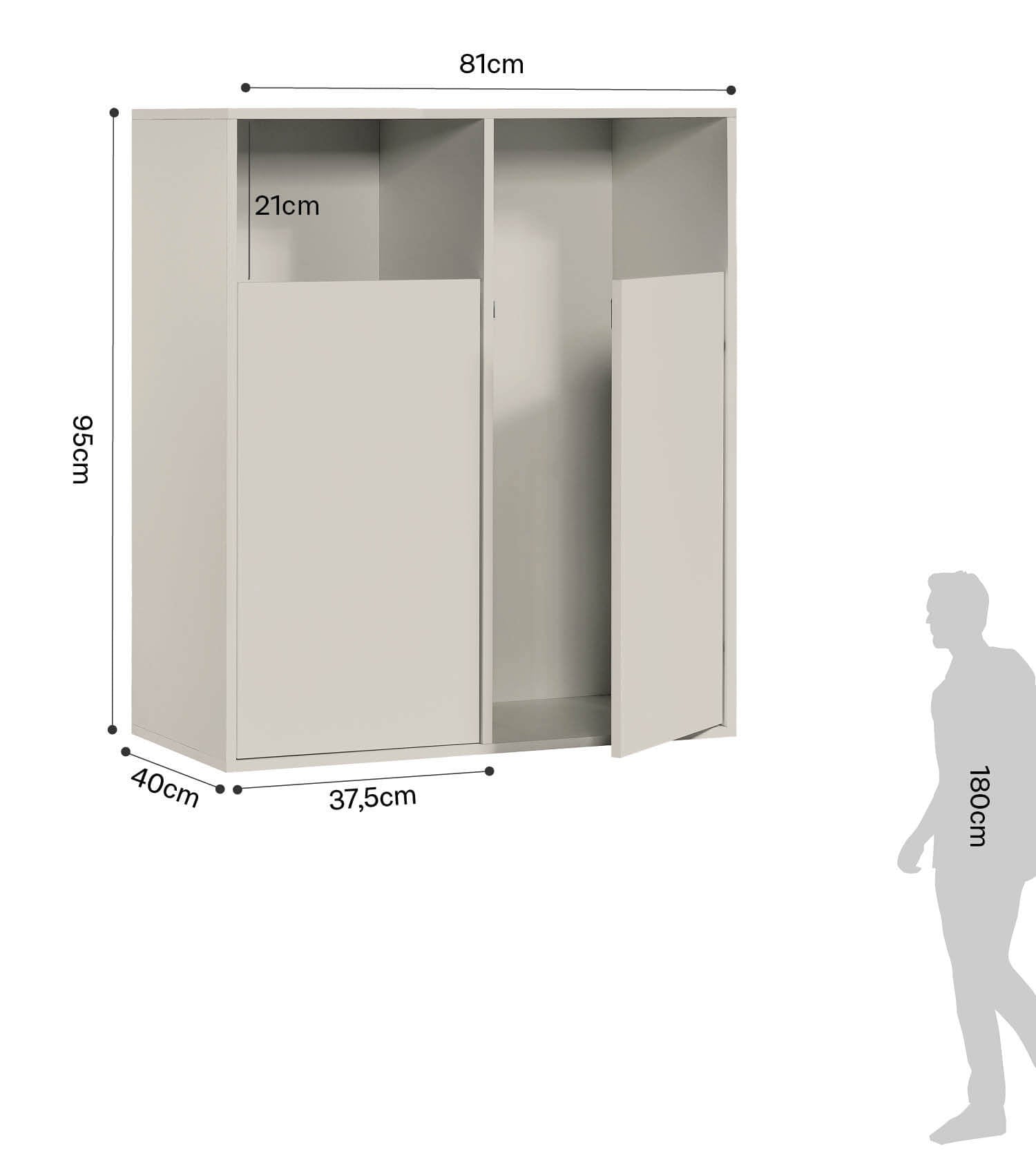 Wäscheschrank Wäschesammler Wäschekorb Holz Wäschetrenner Wäschebox