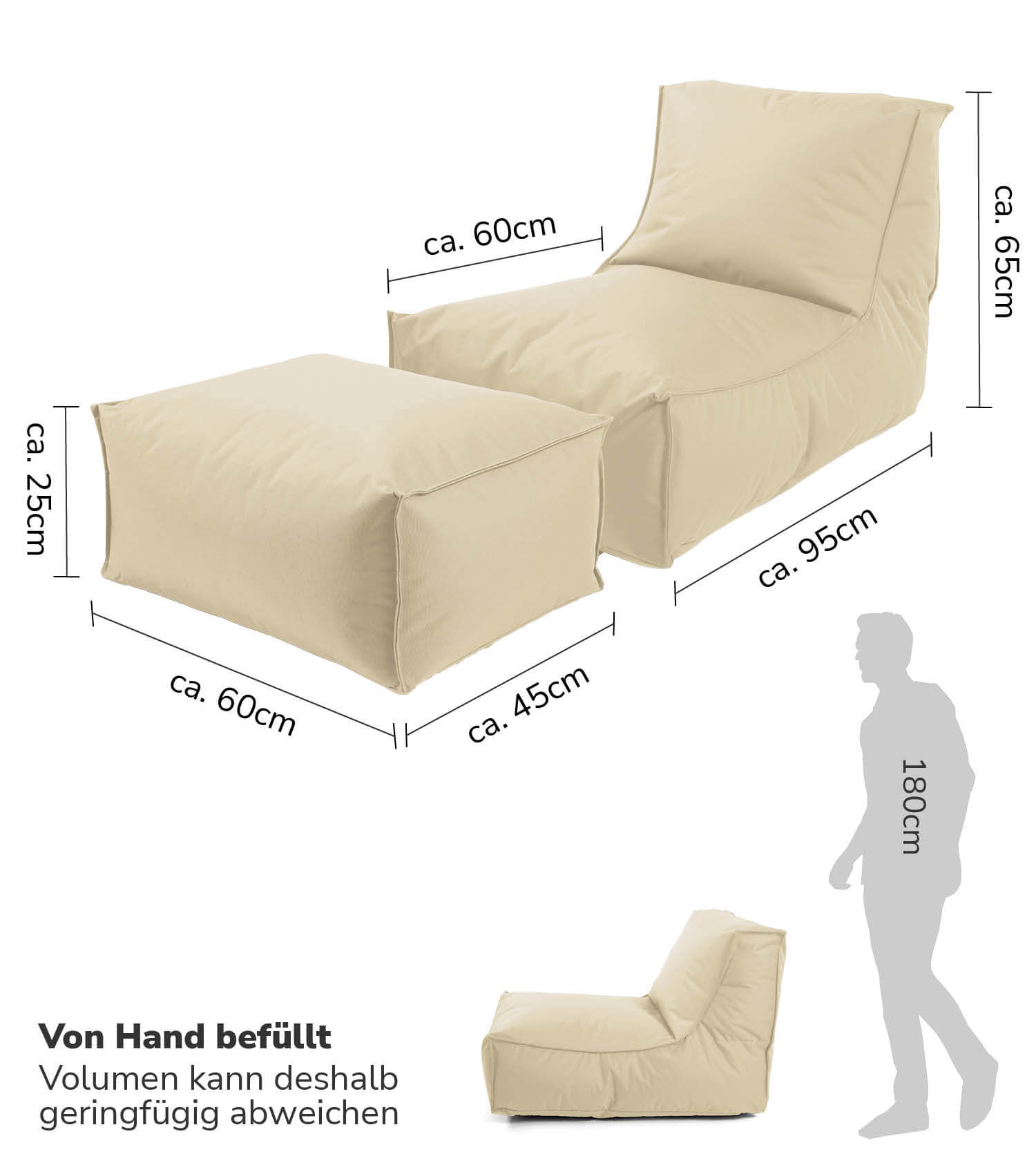 Sitzsack Bodenkissen Relaxliege Bean Bag Liege Sitzbag Sitzkissen
