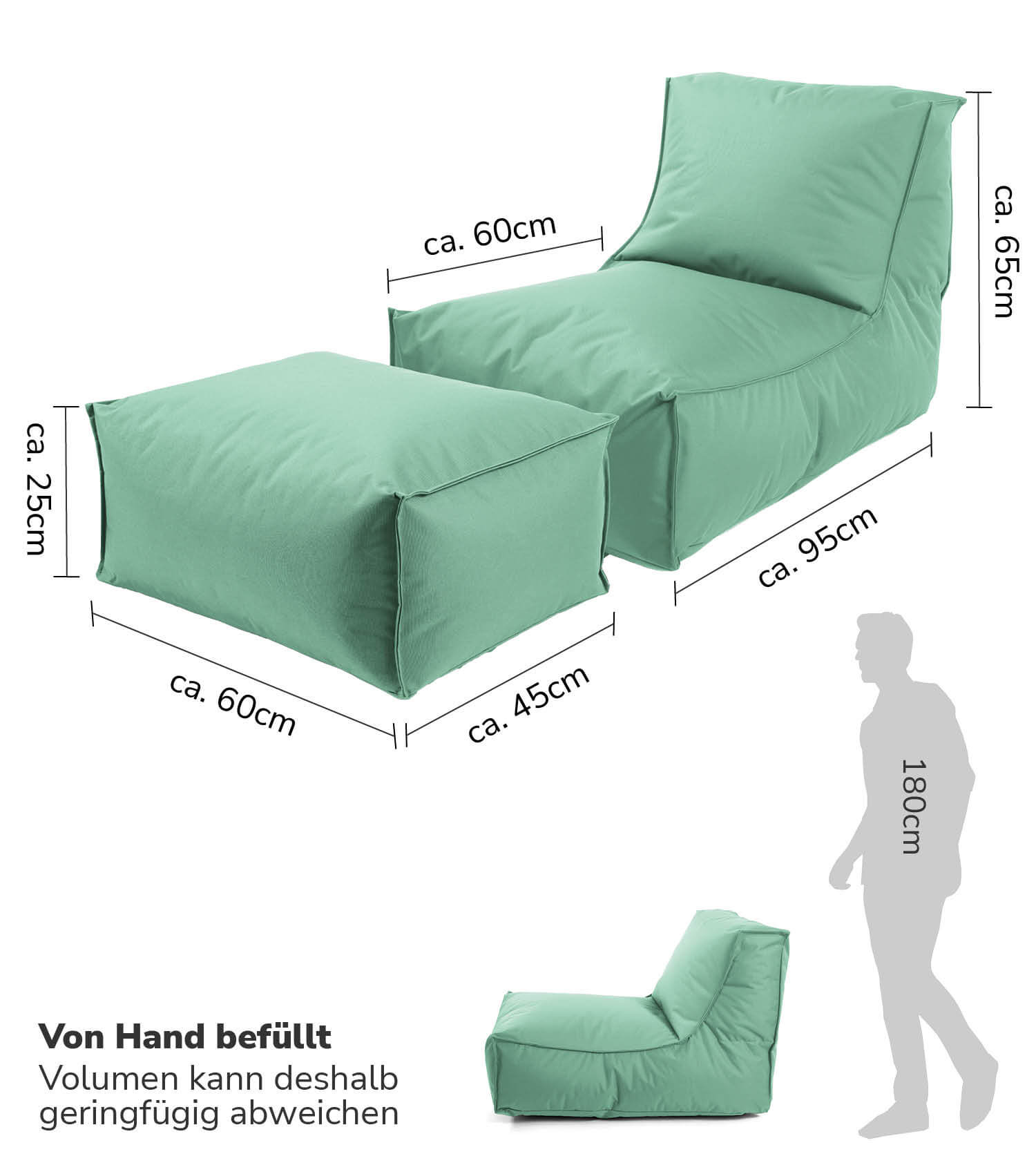 Sitzsack Bodenkissen Relaxliege Bean Bag Liege Sitzbag Sitzkissen
