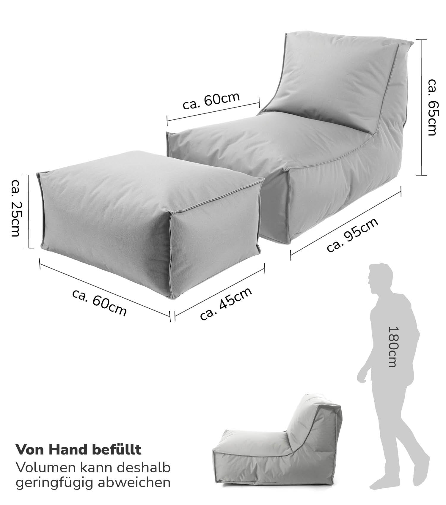 Sitzsack Bodenkissen Relaxliege Bean Bag Liege Sitzbag Sitzkissen
