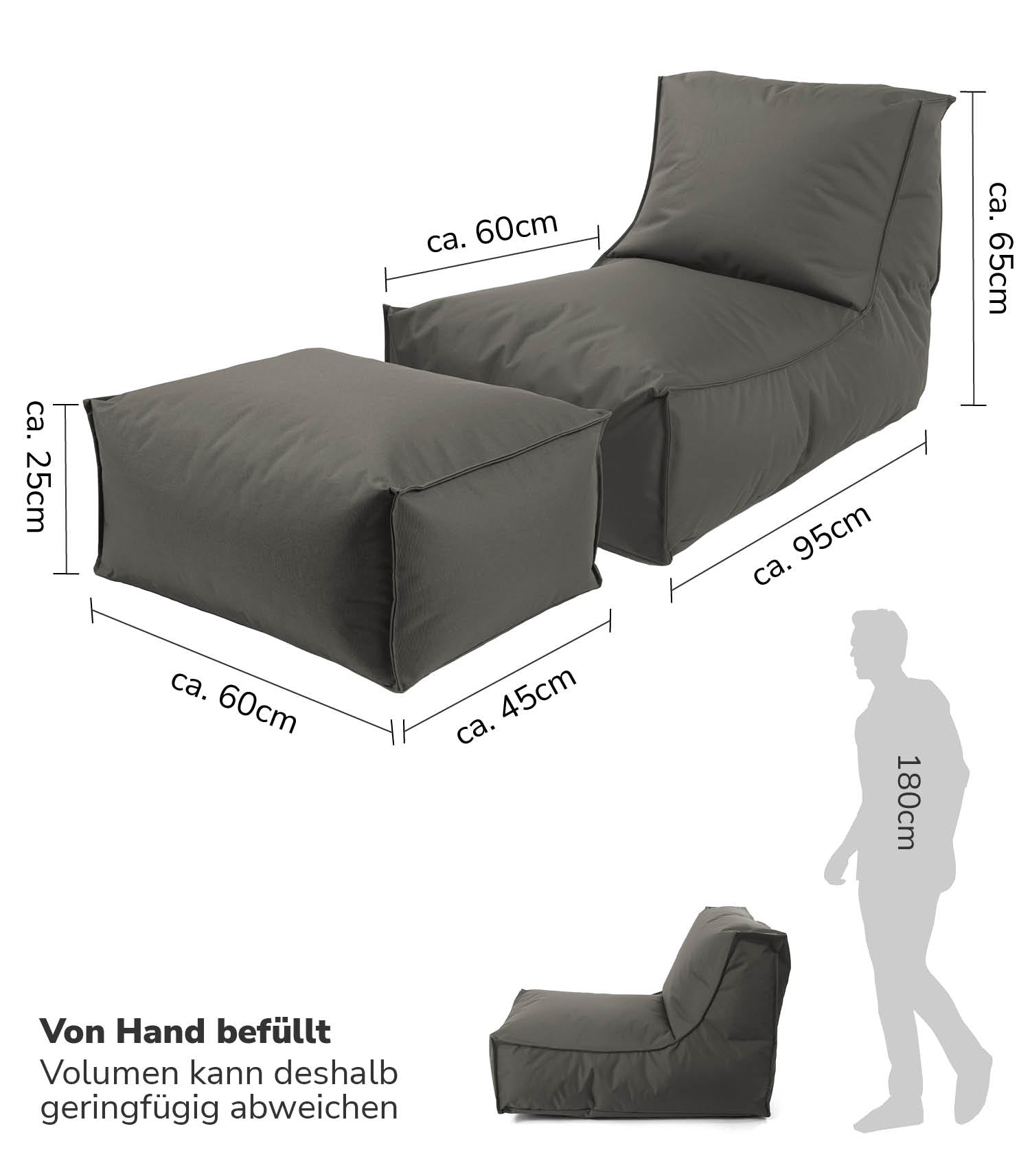 Sitzsack Bodenkissen Relaxliege Bean Bag Liege Sitzbag Sitzkissen