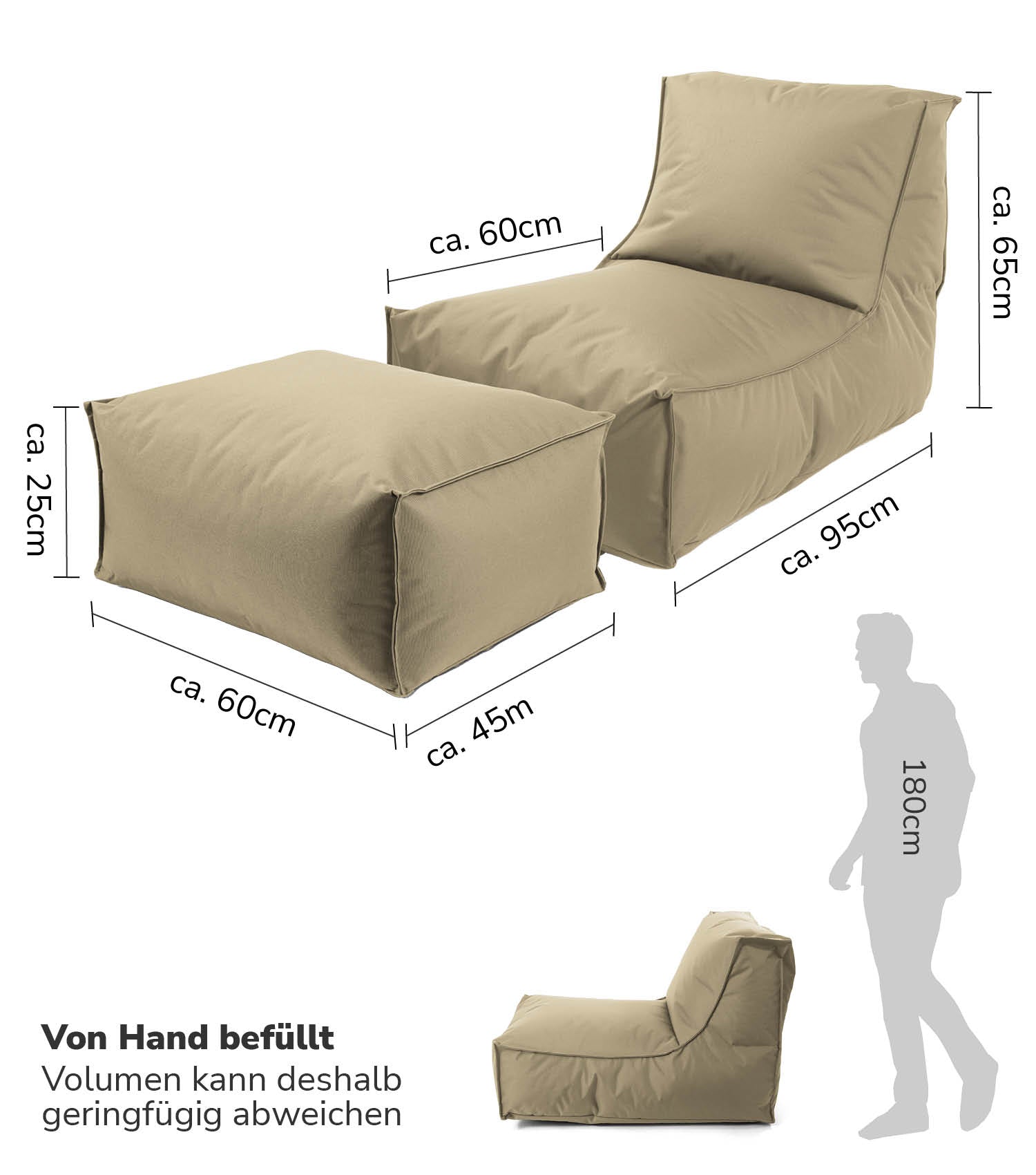 Sitzsack Bodenkissen Relaxliege Bean Bag Liege Sitzbag Sitzkissen