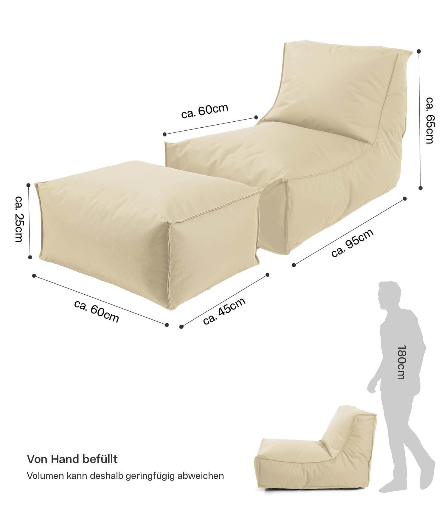 Sitzsack Bodenkissen Relaxliege Bean Bag Liege Sitzbag Sitzkissen