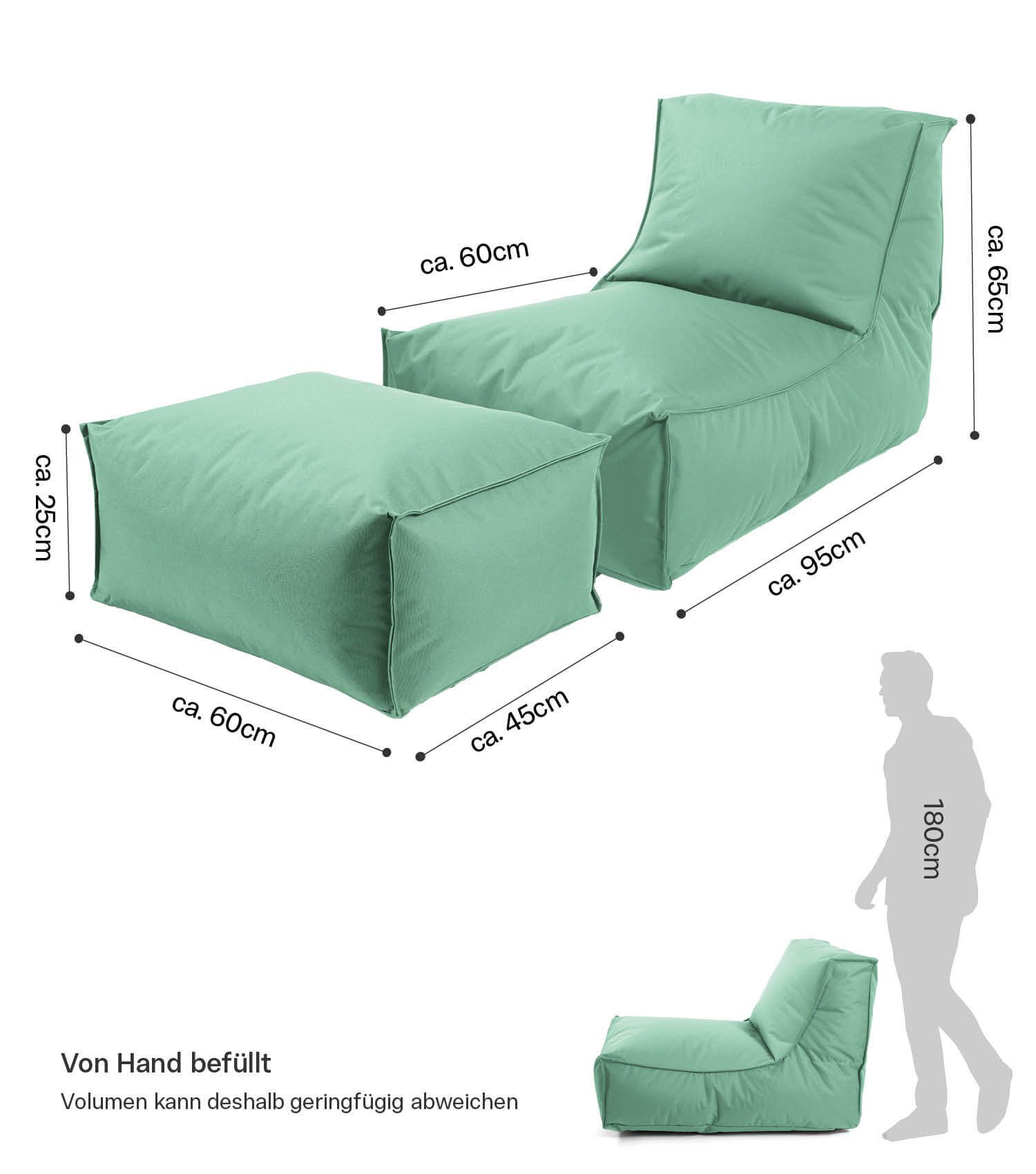 Sitzsack Bodenkissen Relaxliege Bean Bag Liege Sitzbag Sitzkissen