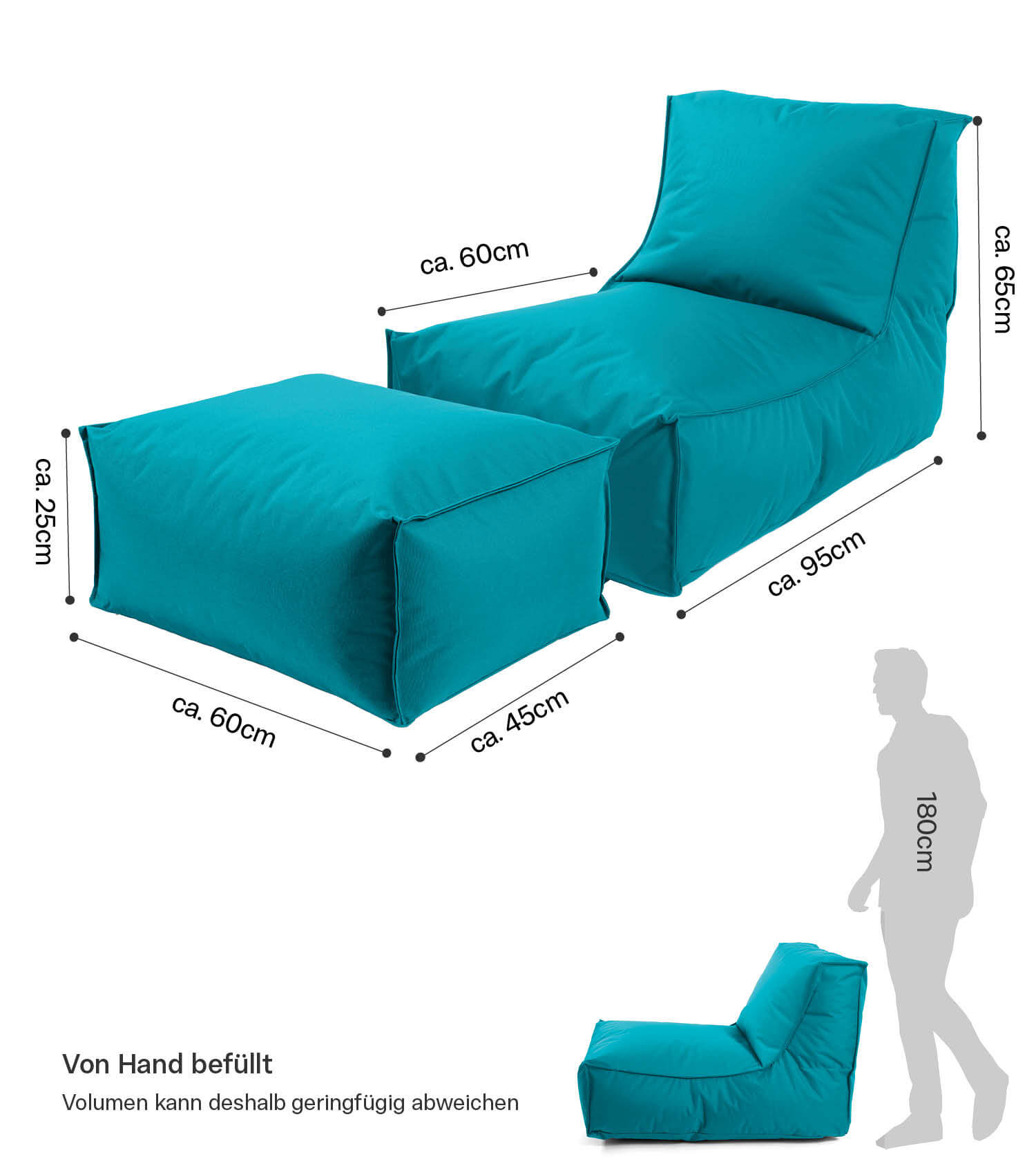 Sitzsack Bodenkissen Relaxliege Bean Bag Liege Sitzbag Sitzkissen