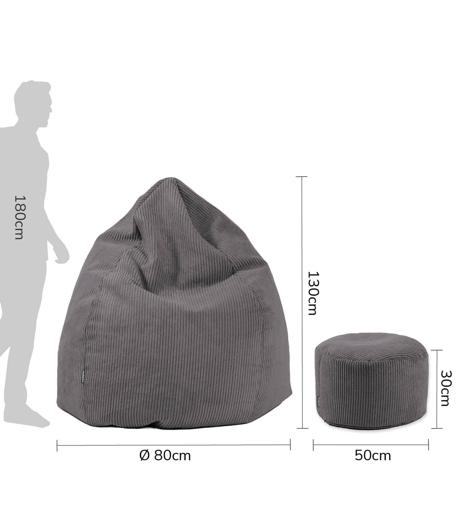Sitzsack Bean Bag Sitzkissen Cord Bodenkissen BeanBag Sitzsack Kinder