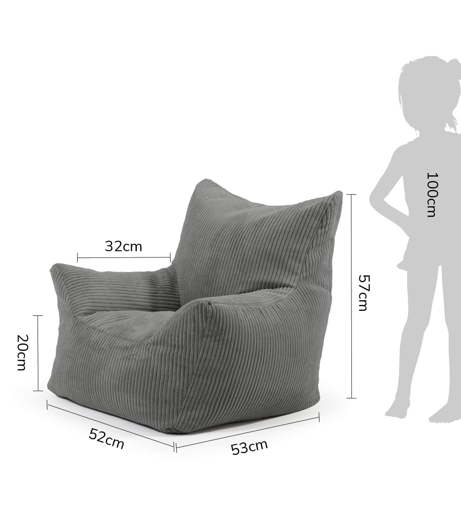 Kinder Sitzack Cord Kindersessel Lesesessel Bodenkissen Kindersitzsack Outdoorsitzsack