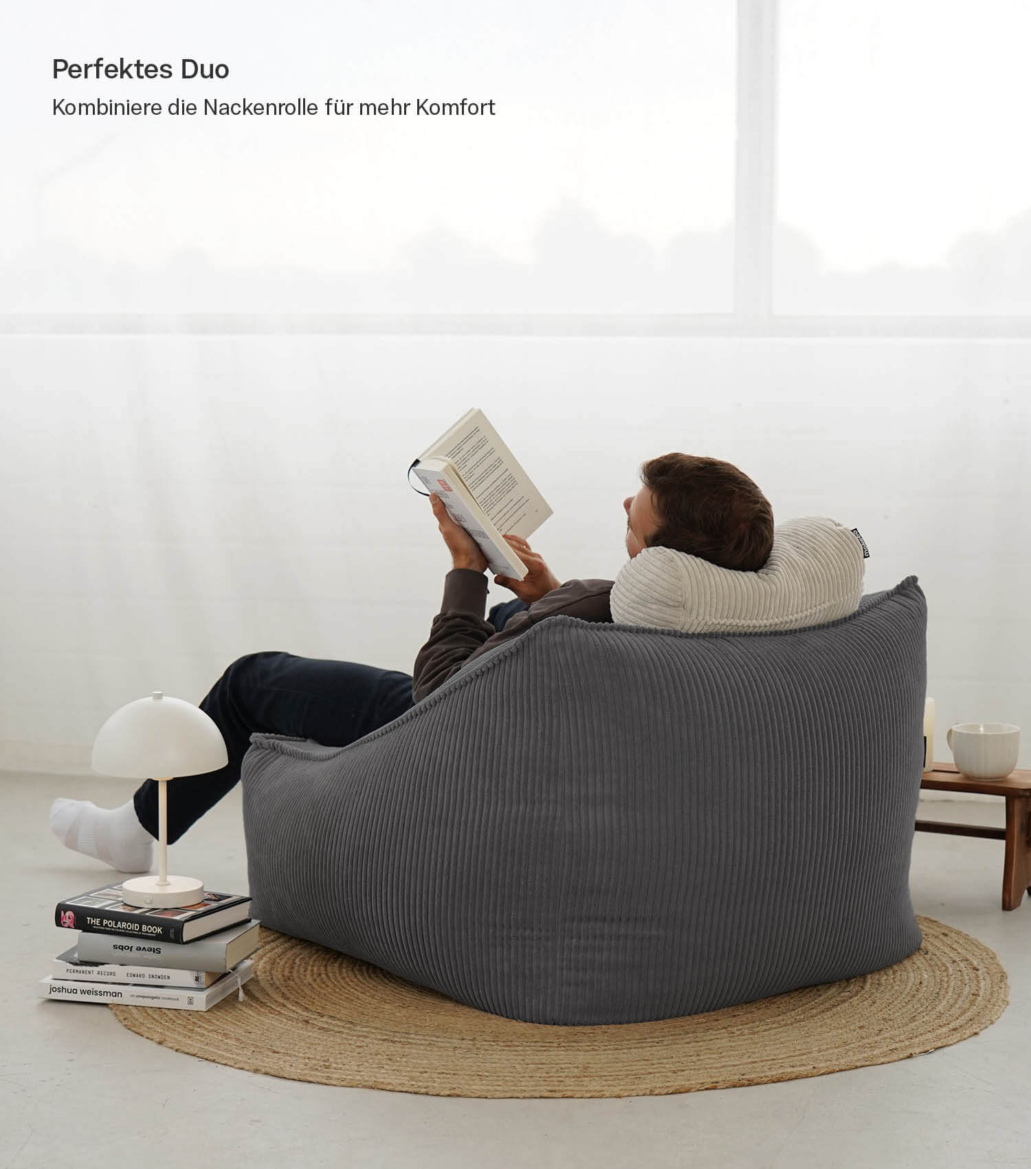 Cord Sessel Lesesessel XXL Sitzsack Sitzsack Cord Bean Bag Armlehnen