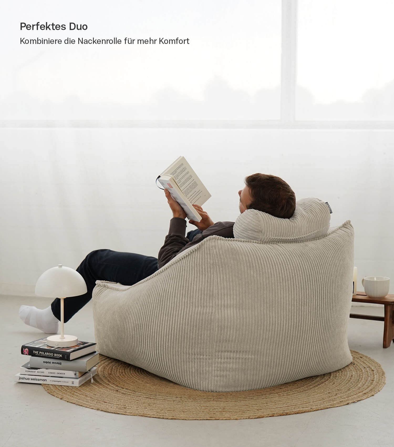 Cord Sessel Lesesessel XXL Sitzsack Sitzsack Cord Bean Bag Armlehnen