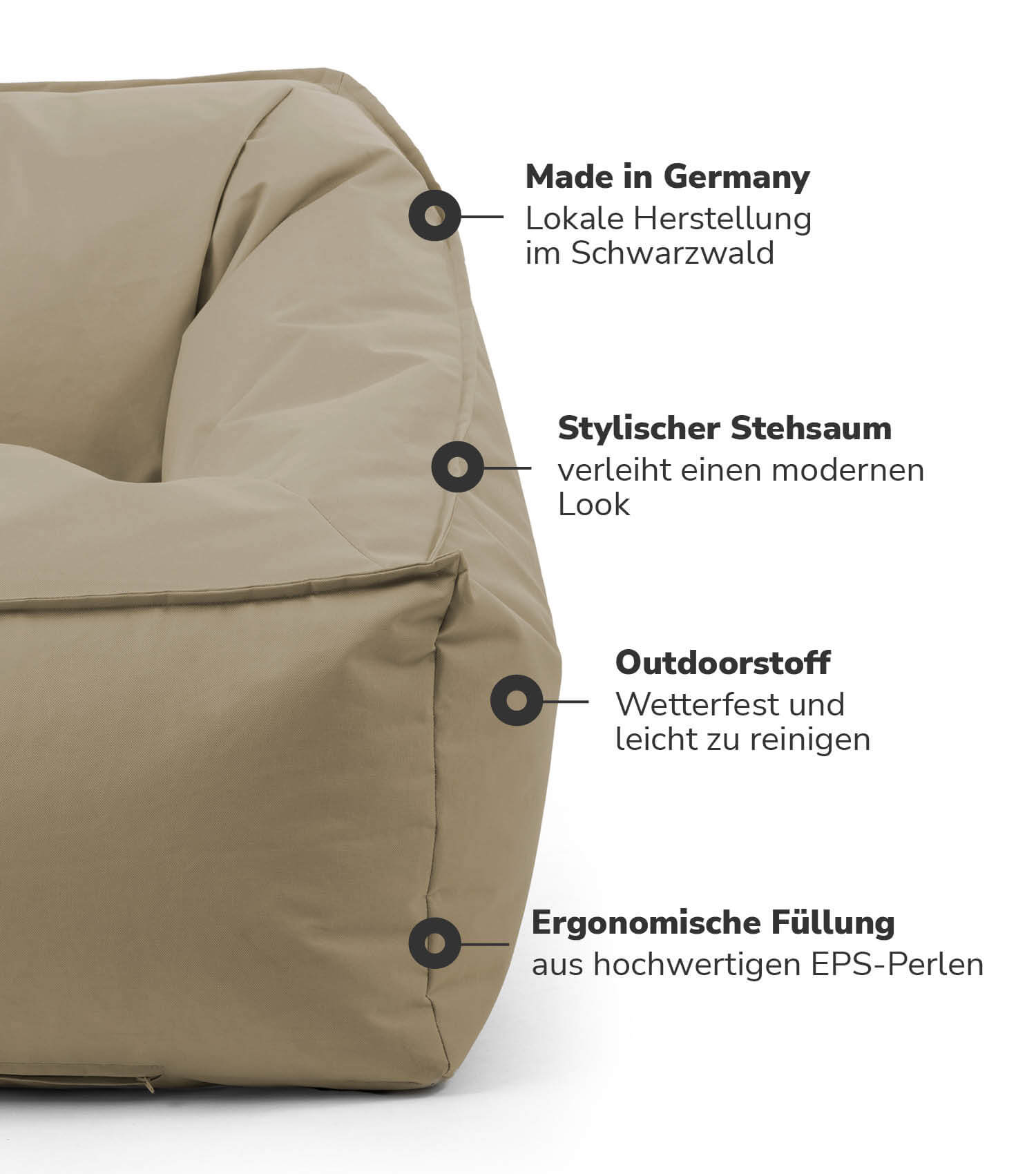 Sitzsack Bodenkissen Relaxliege Bean Bag Liege Sitzbag Sitzkissen