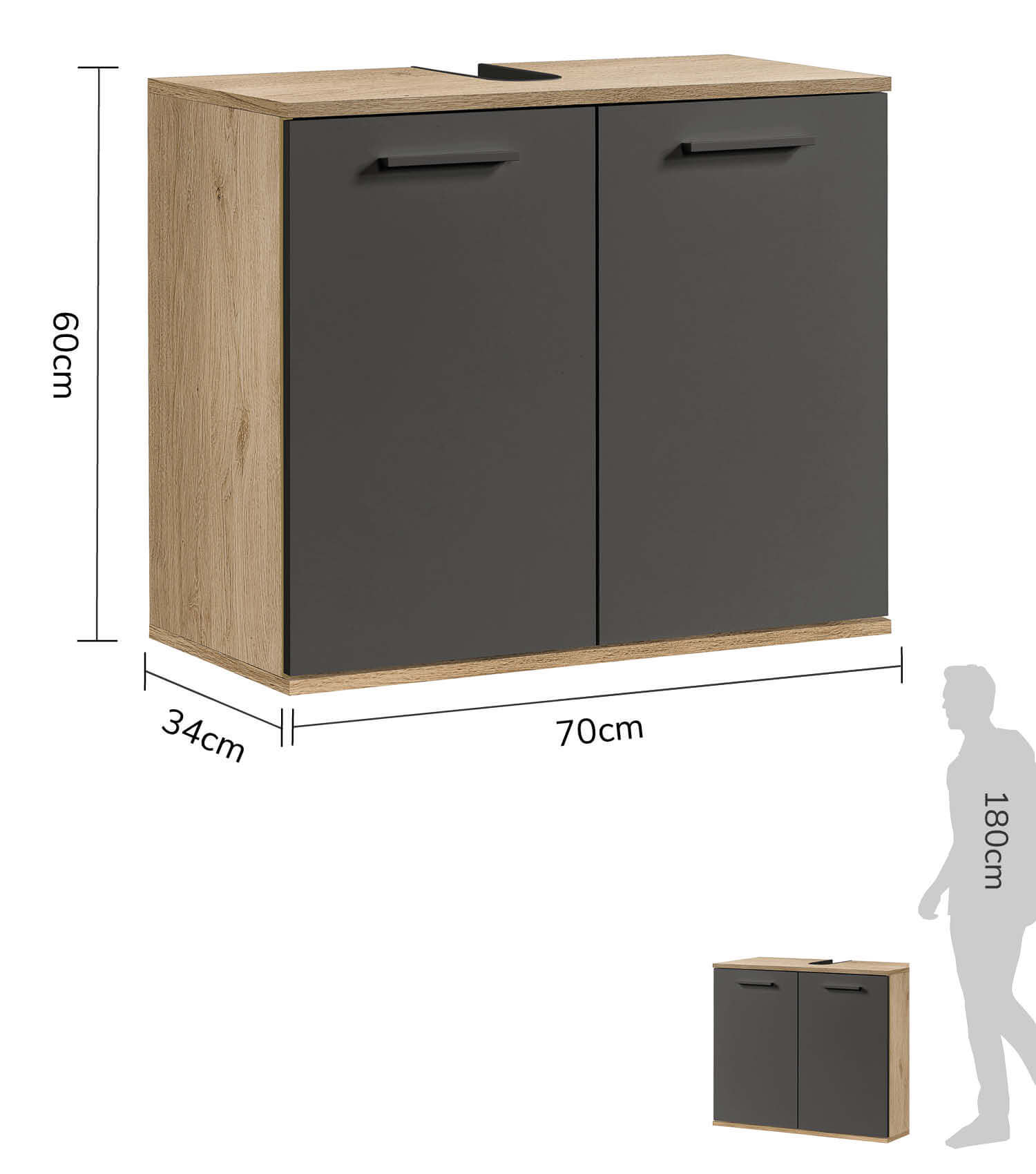 Waschbeckenunterschrank Waschtischunterschrank Unterschrank Badschrank