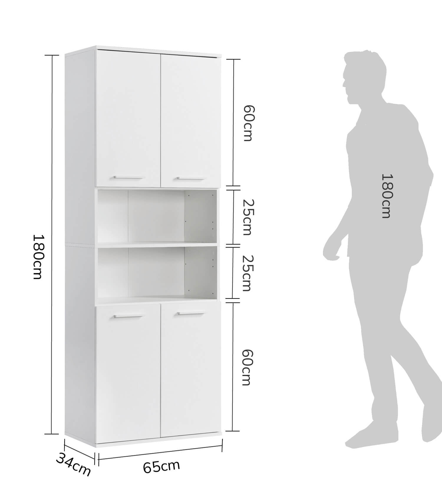 Bad-Hochschrank Badezimmerschrank Badschrank Badezimmerregal Schrank