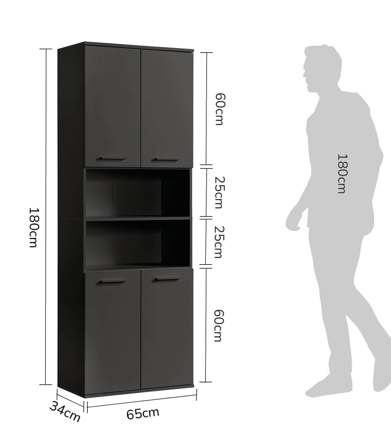 Bad-Hochschrank Badezimmerschrank Badschrank Badezimmerregal Schrank