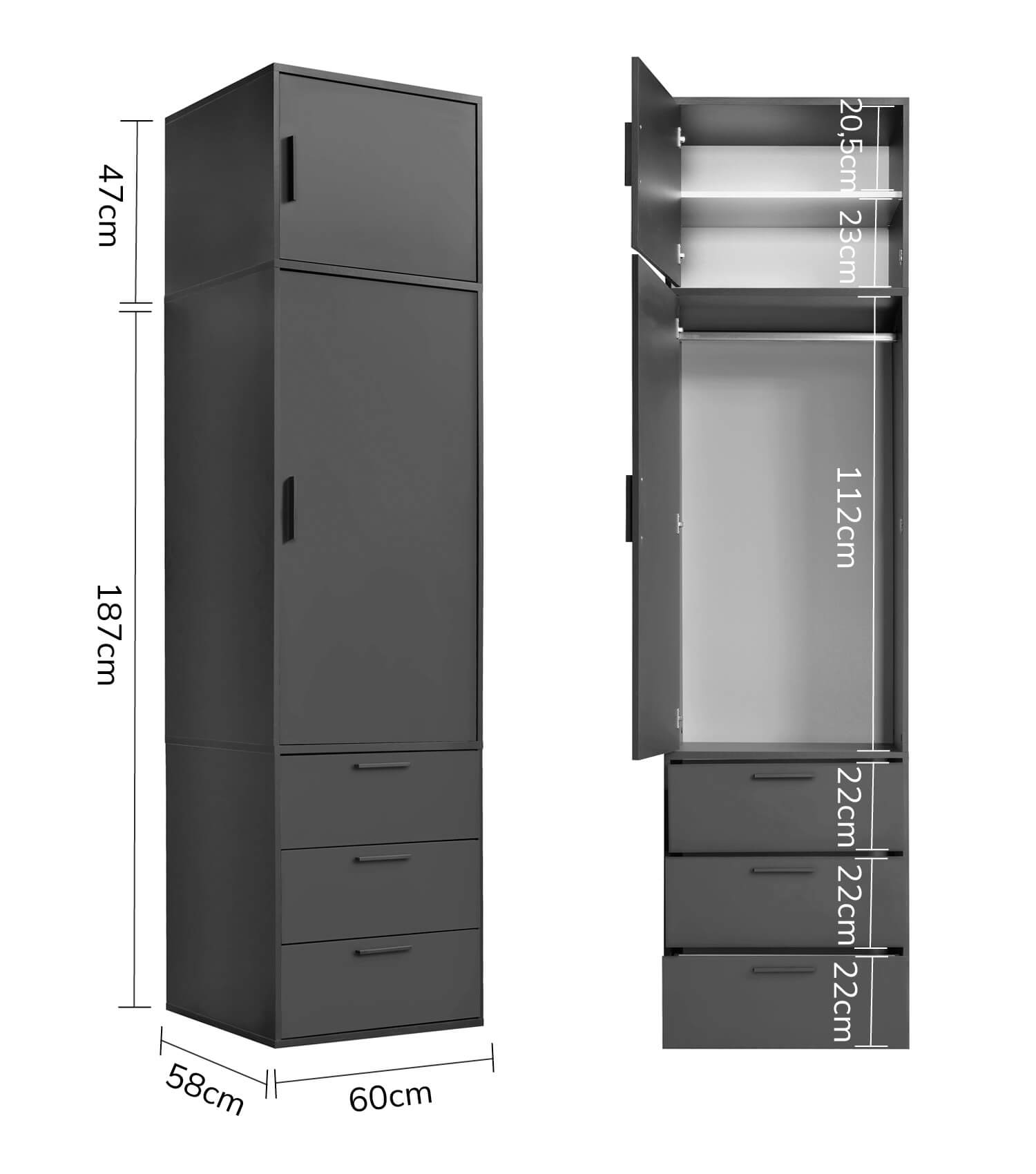 Kleiderschrank Garderobenschrank Schlafzimmerschrank Schrank