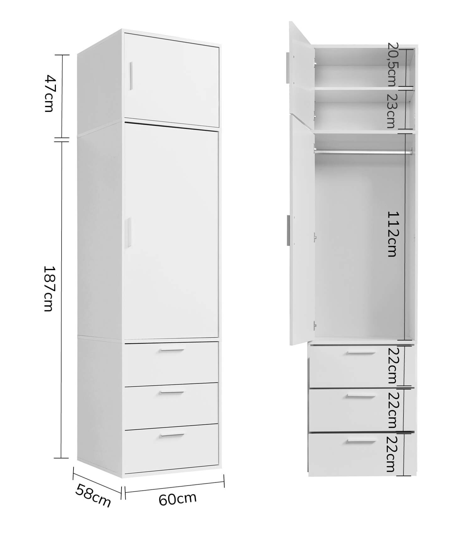 Kleiderschrank Garderobenschrank Schlafzimmerschrank Schrank