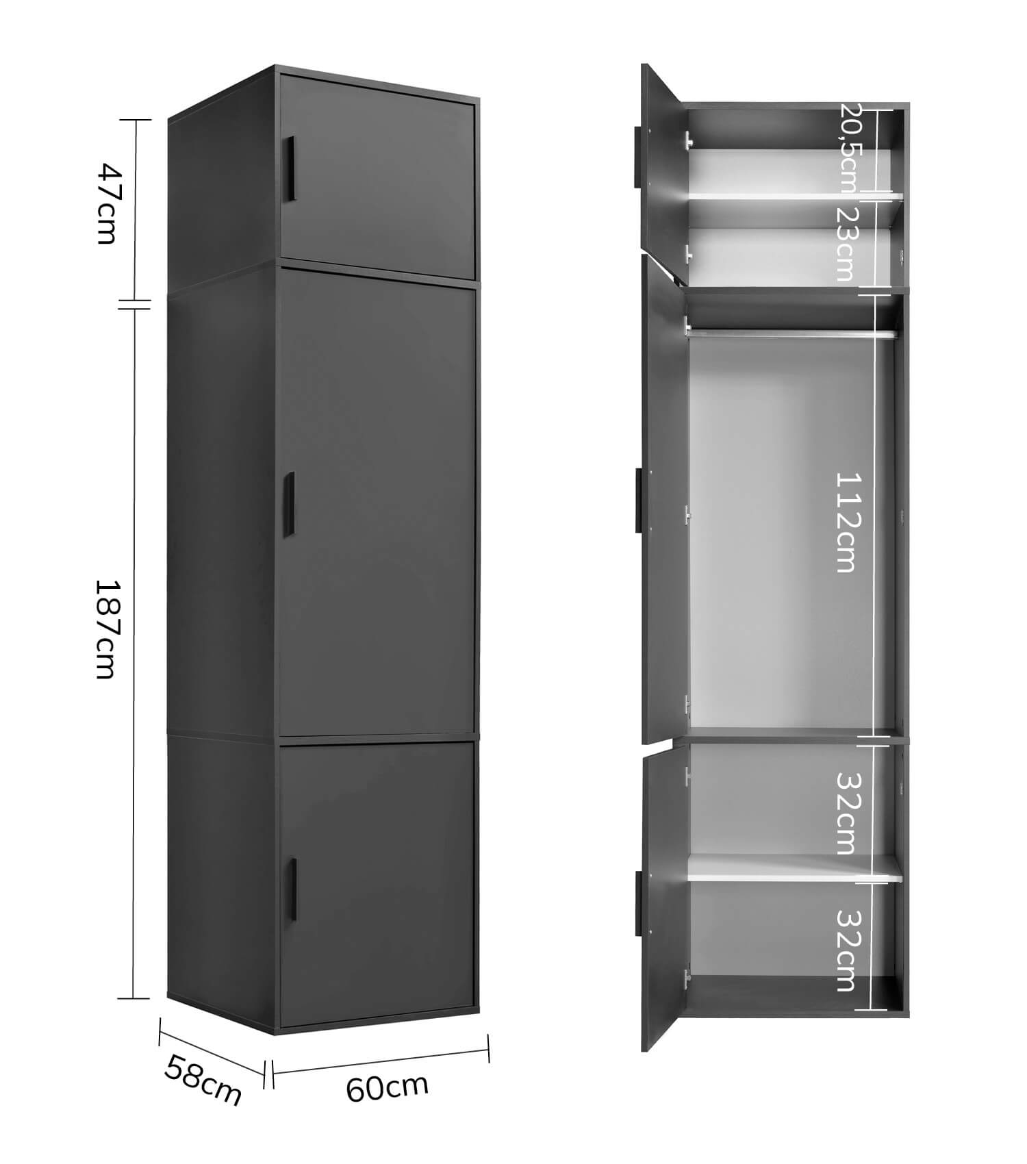 Kleiderschrank Garderobenschrank Schlafzimmerschrank Schrank