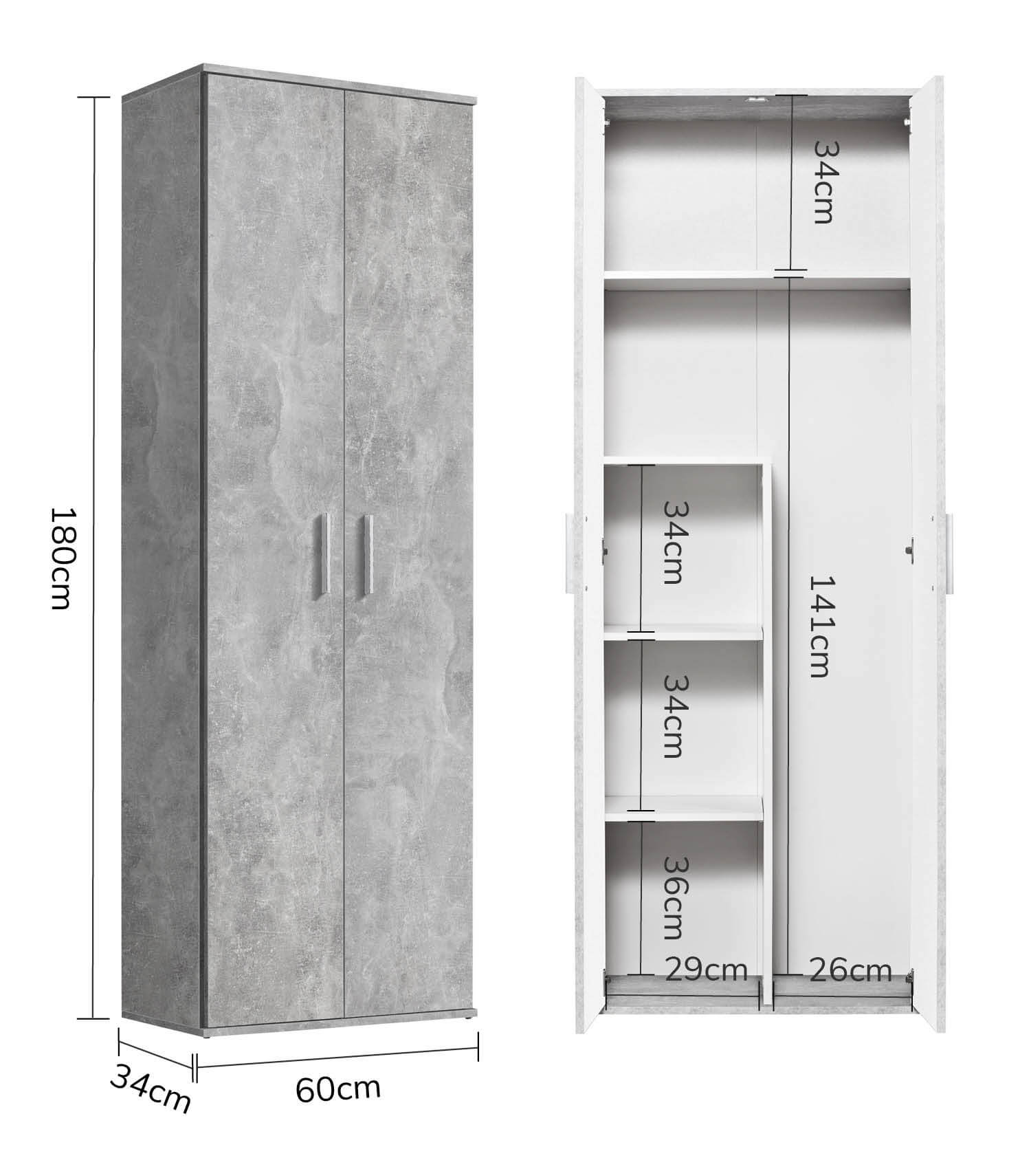 Mehrzweckschrank Besenschrank Schrank Allzweckschrank Flurschrank Küchenschrank