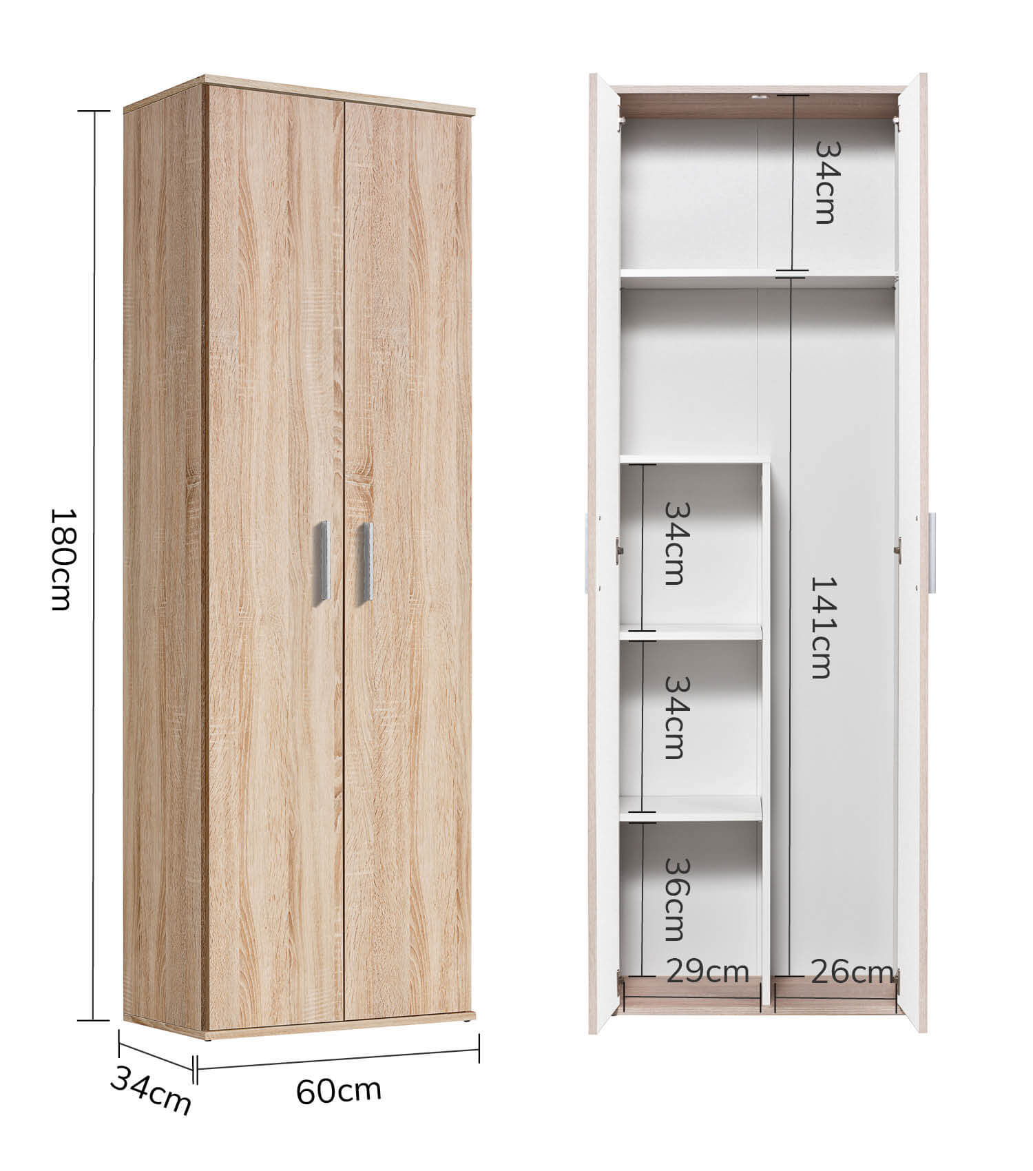Mehrzweckschrank Besenschrank Schrank Allzweckschrank Flurschrank Küchenschrank