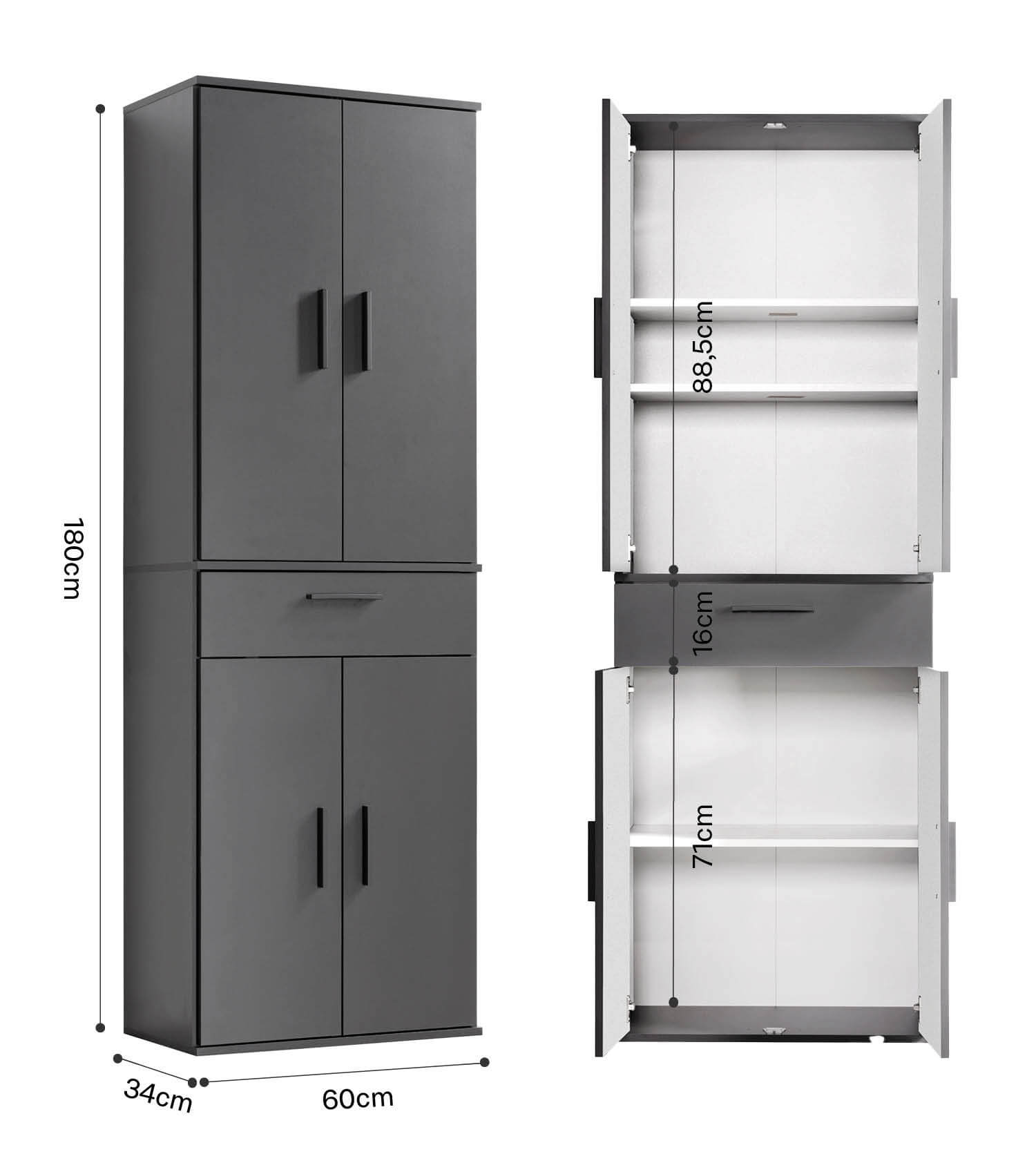 Mehrzweckschrank + Schubladen 'Der Praktische' Aktenschrank Schuhschrank