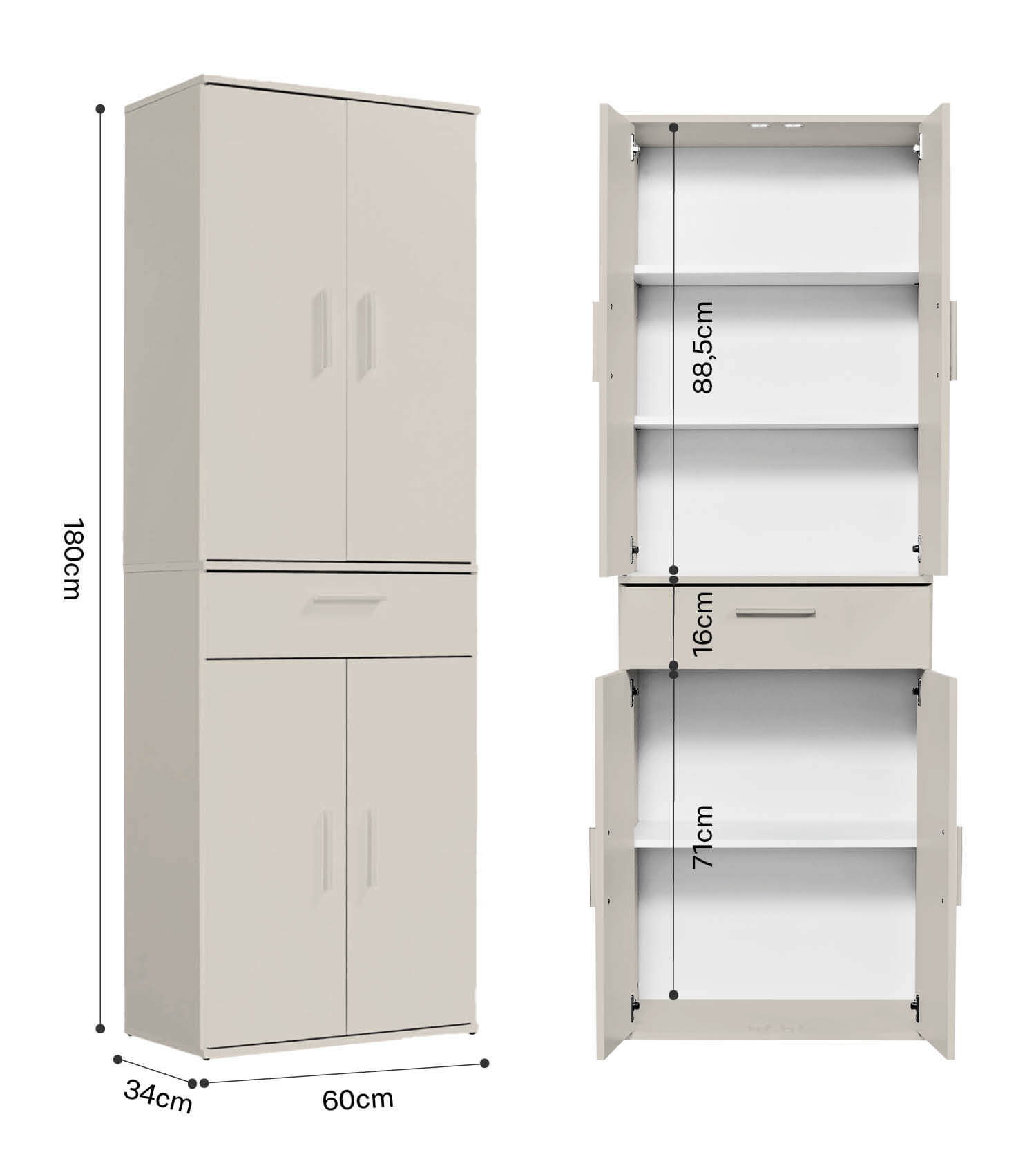 Mehrzweckschrank + Schubladen 'Der Praktische' Aktenschrank Schuhschrank