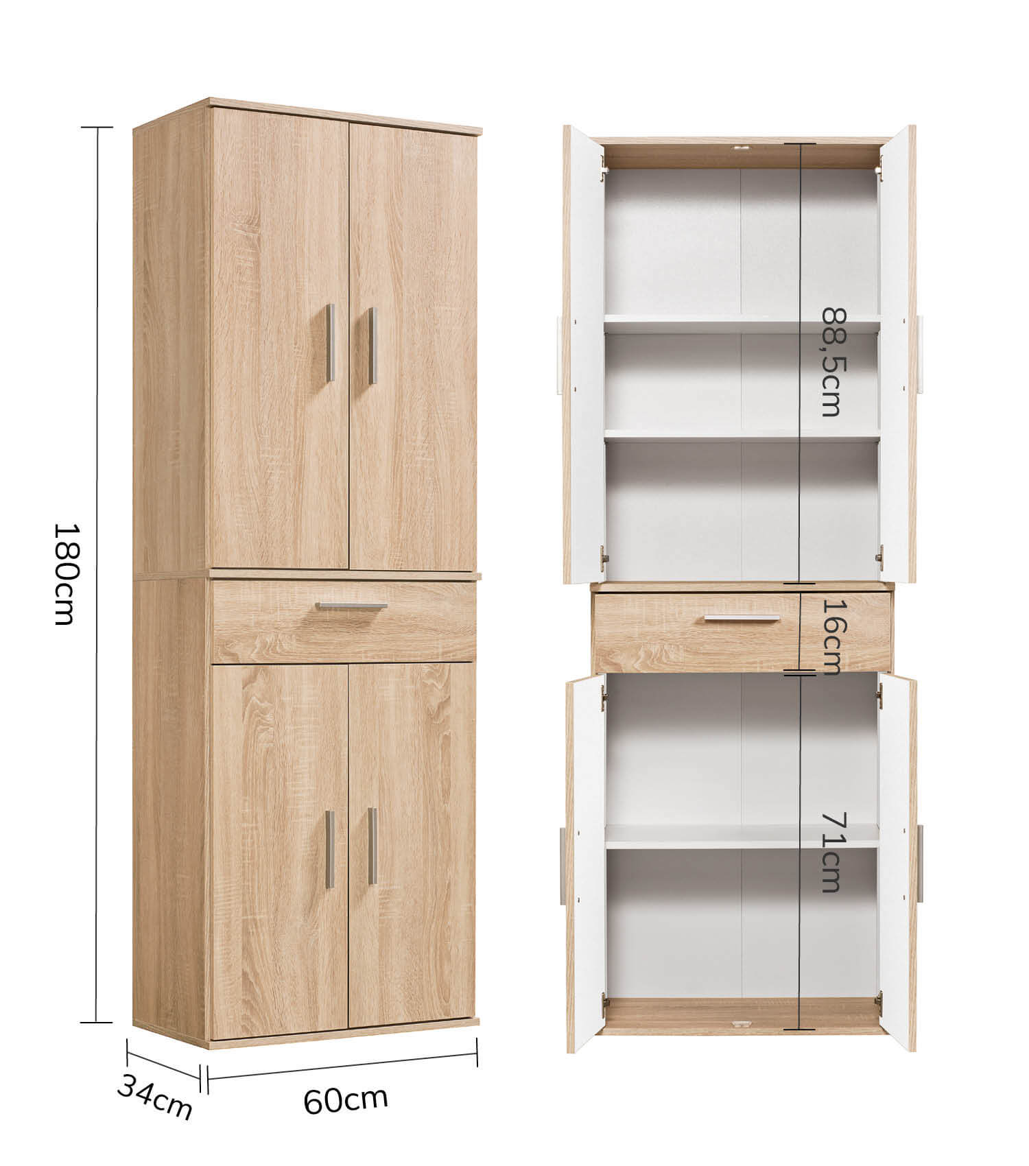 Mehrzweckschrank + Schubladen 'Der Praktische' Aktenschrank Schuhschrank