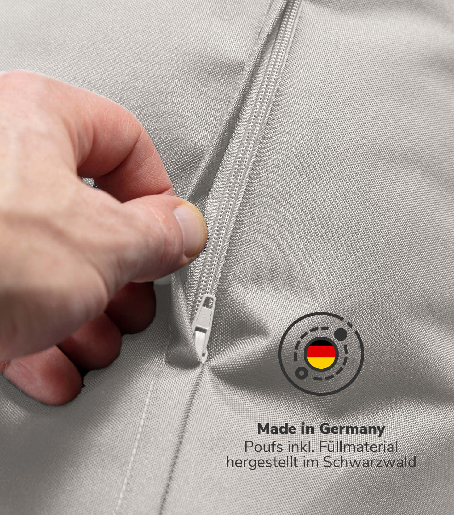 Outdoor Pouf Hocker Sitzkissen Bodenkissen 'Der Ruhepouf' Fußhocker eckig