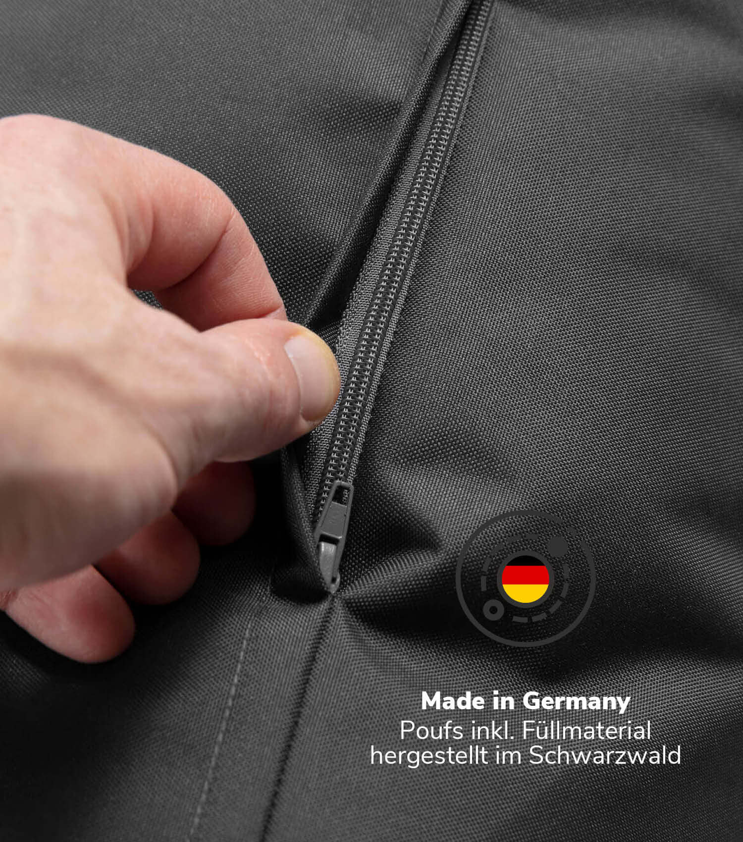 Outdoor Pouf Hocker Sitzkissen Bodenkissen 'Der Ruhepouf' Fußhocker eckig