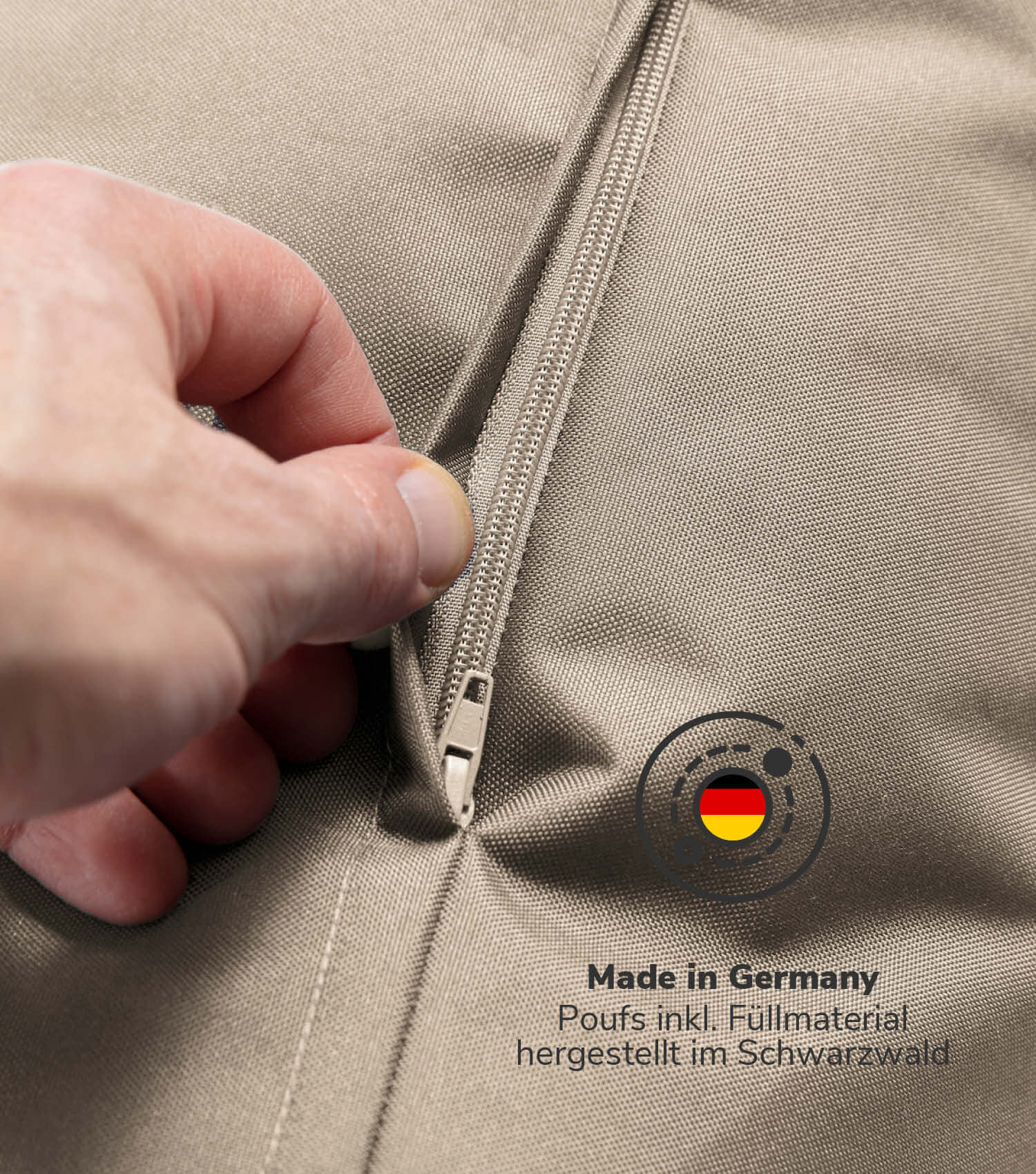 Outdoor Pouf Hocker Sitzkissen Bodenkissen 'Der Ruhepouf' Fußhocker eckig