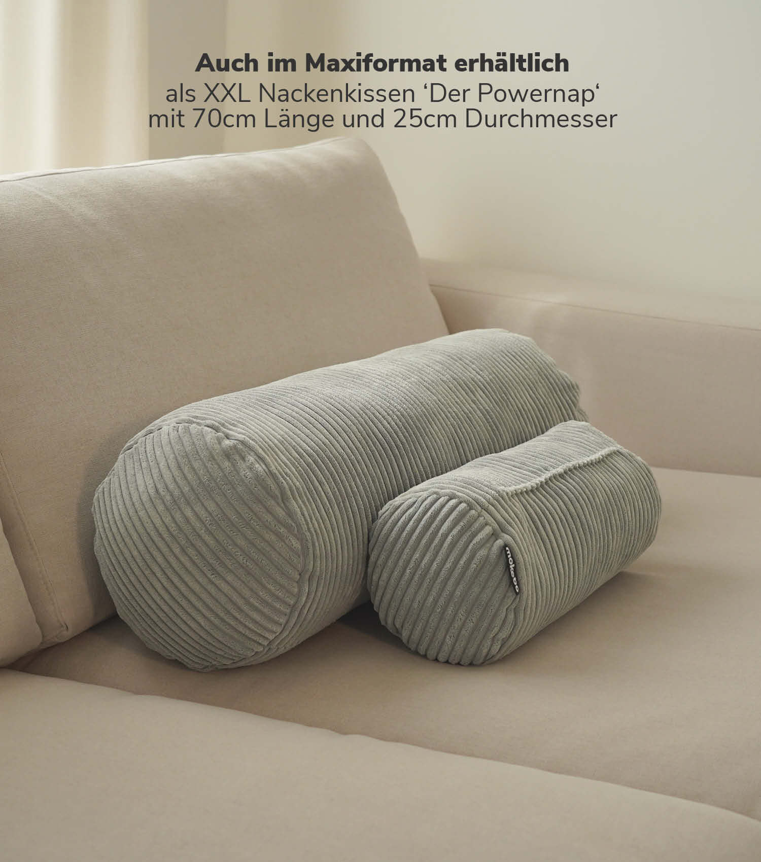 Nackenkissen Nackenrolle Kissenrolle Lesekissen Knierolle Rückenkissen