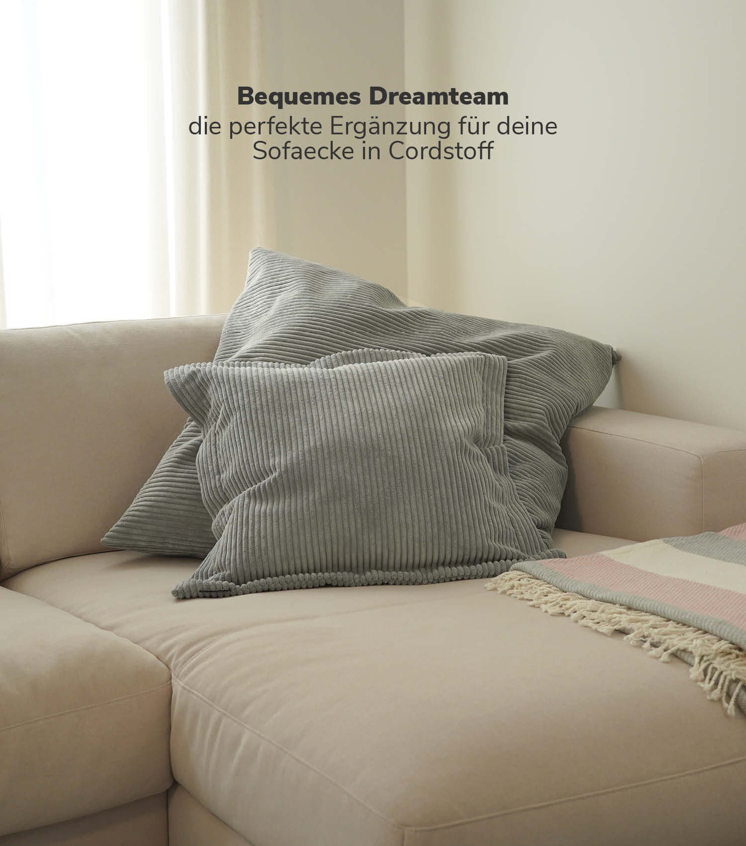 Sofakissen Dekokissen Zierkissen Couchkissen Flatterkissen Cordkissen